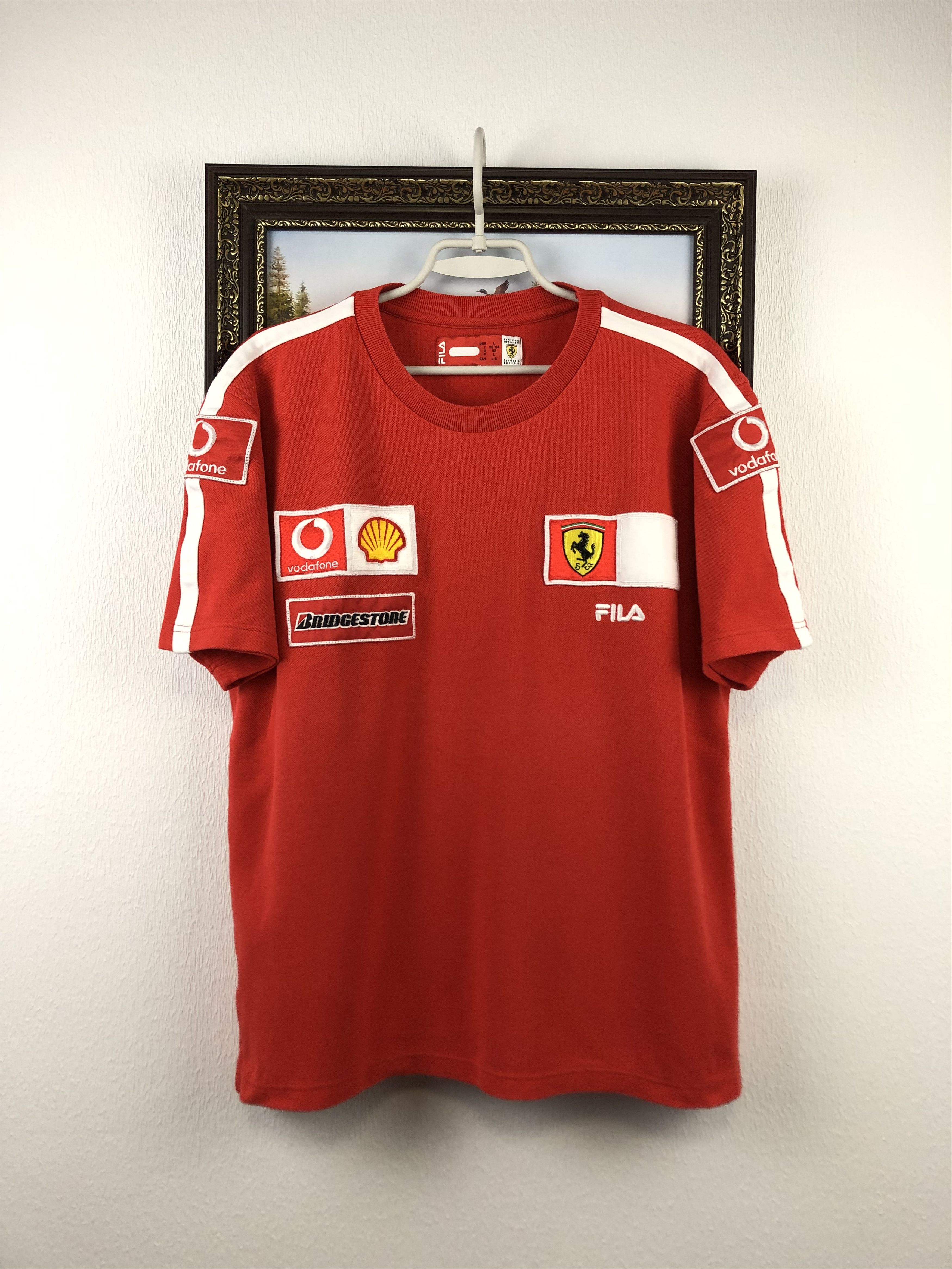 Ferrari Vintage Ferrari Racing Shirt Tee Rare Red Scuderia Formula Size US L / EU 52-54 / 3 - 1 Thumbnail