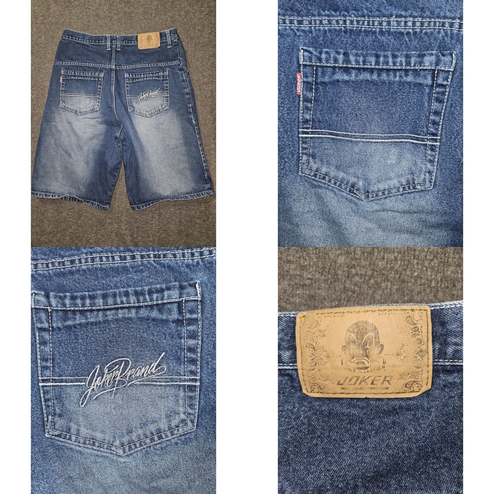 Vintage VINTAGE Joker Bermuda Shorts Mens 38 Blue Denim Baggy Hip Hop Relaxed Size US 38 / EU 54 - 8 Thumbnail