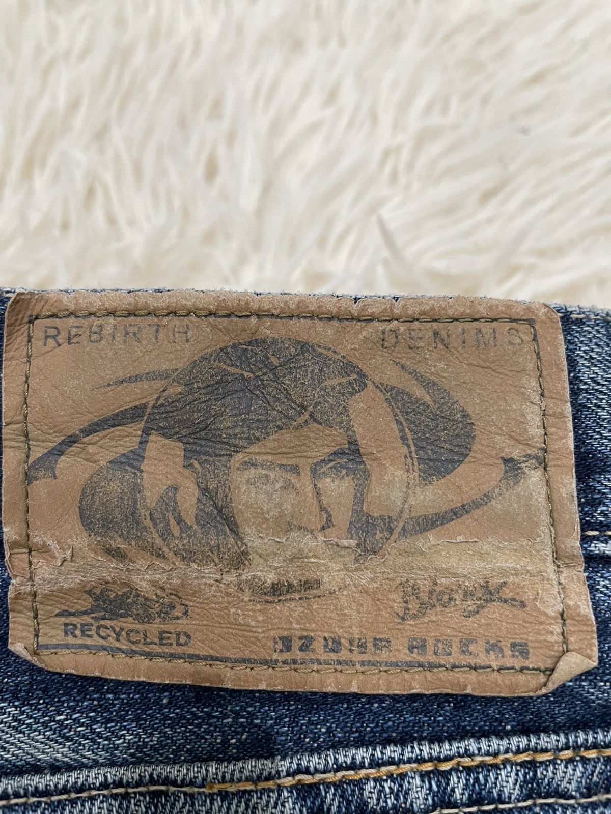 Japanese Brand Ozone Rocks Thrashed Redline Japan Denim Size US 31 - 25 Thumbnail