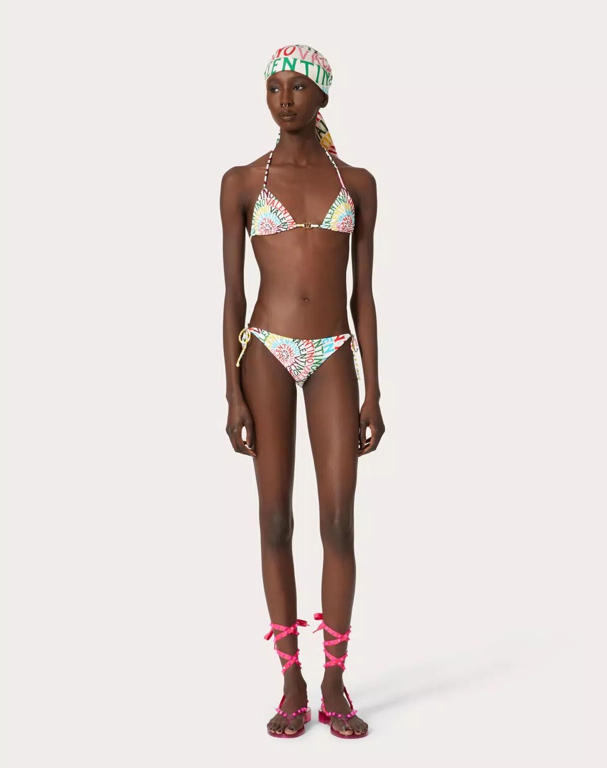 Valentino o1s1wg111125 Size: S / Loop Lycra Bikini in Multicolor Size ONE SIZE - 4 Thumbnail
