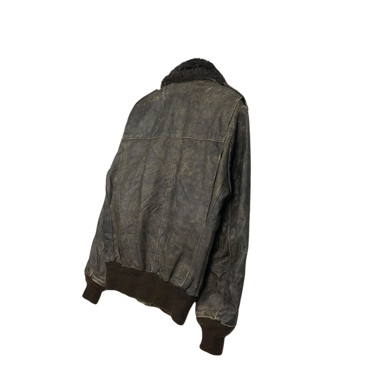 Vintage 🔥VINTAGE LEATHER JACKET BROOKS CRAFTED WITH PRIDE USA Size US M / EU 48-50 / 2 - 12 Thumbnail