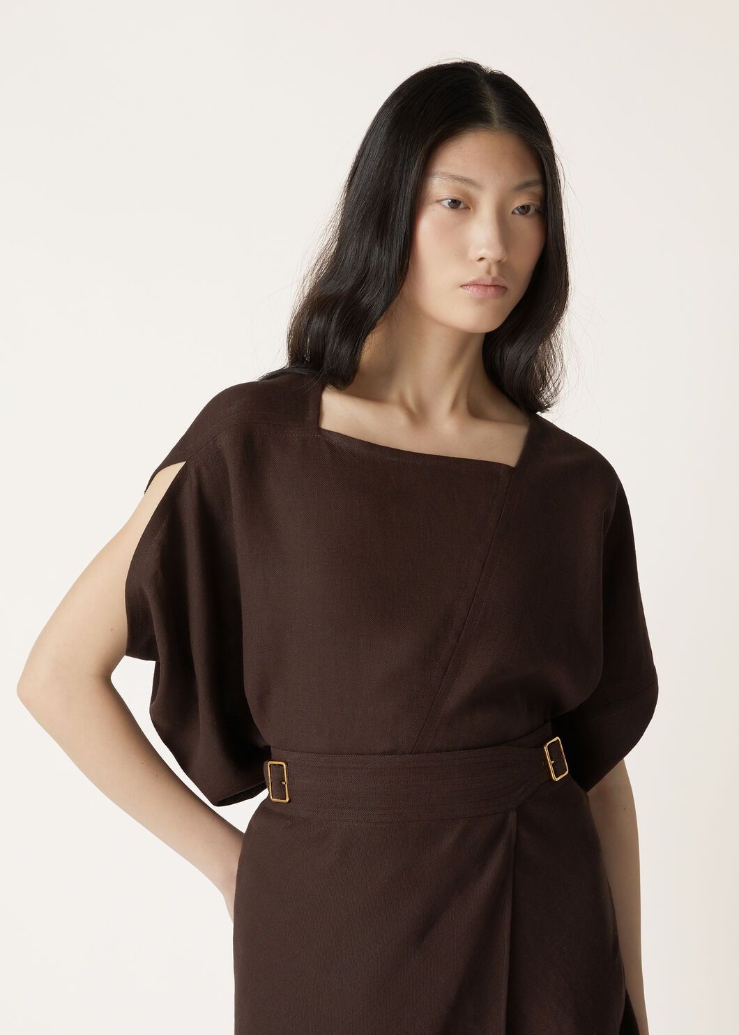 Loro Piana o1srvl11e0825 FAO3387 Gaia Blouse in Brown Size L / US 10 / IT 46 - 4 Thumbnail