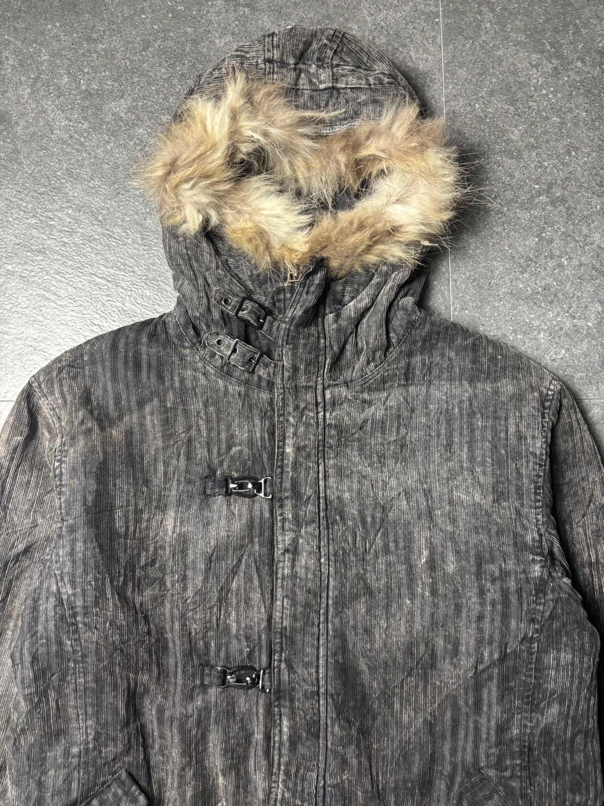 In The Attic 2000s In The Attic Corduroy Gimmick Faux Fur Jacket Size US L / EU 52-54 / 3 - 3 Thumbnail