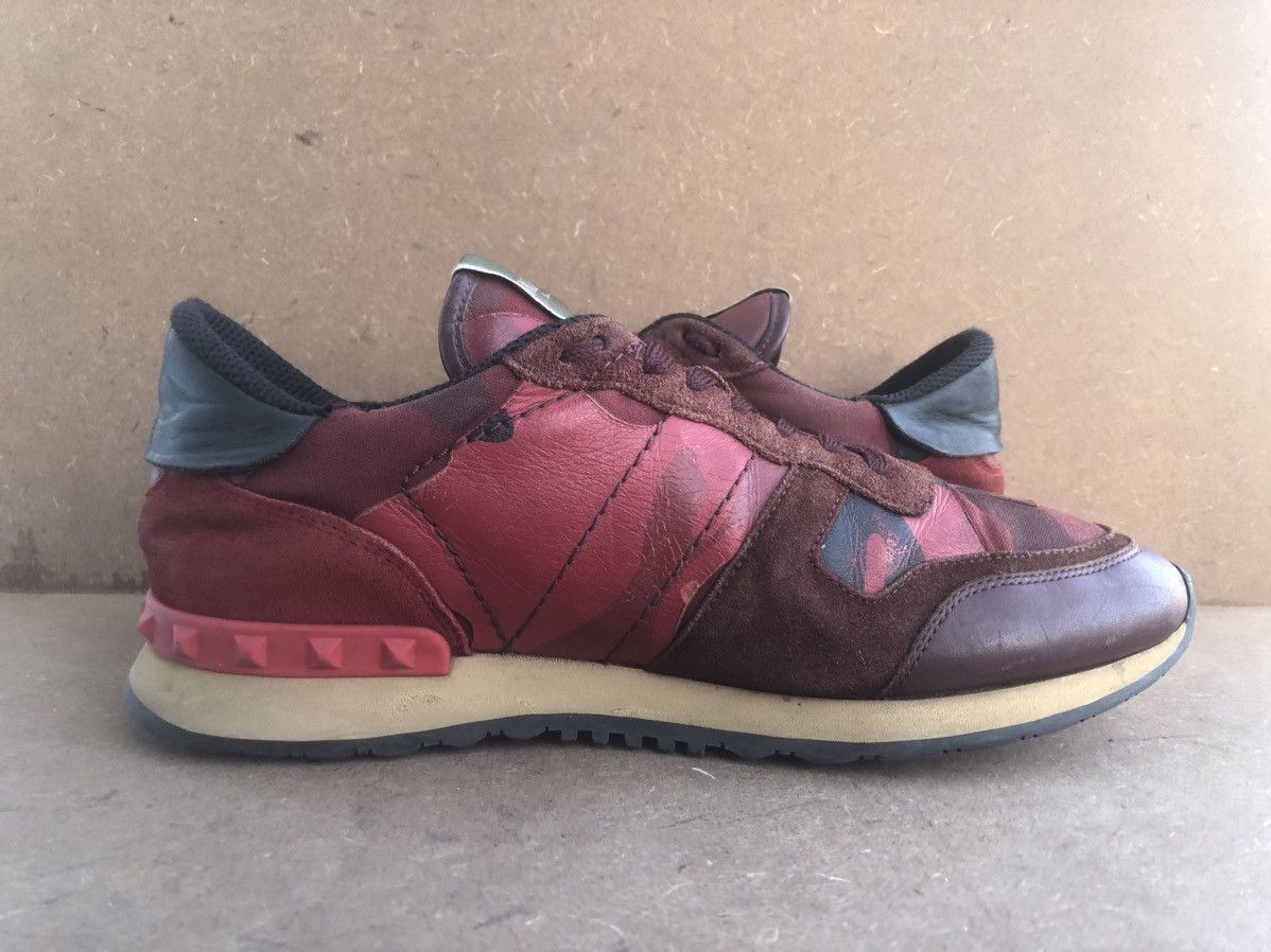 Designer × Valentino Valentino Garavani Red Leather Men’s Sneakers Size 41 Size US 9.5 / IT 39.5 - 5 Thumbnail