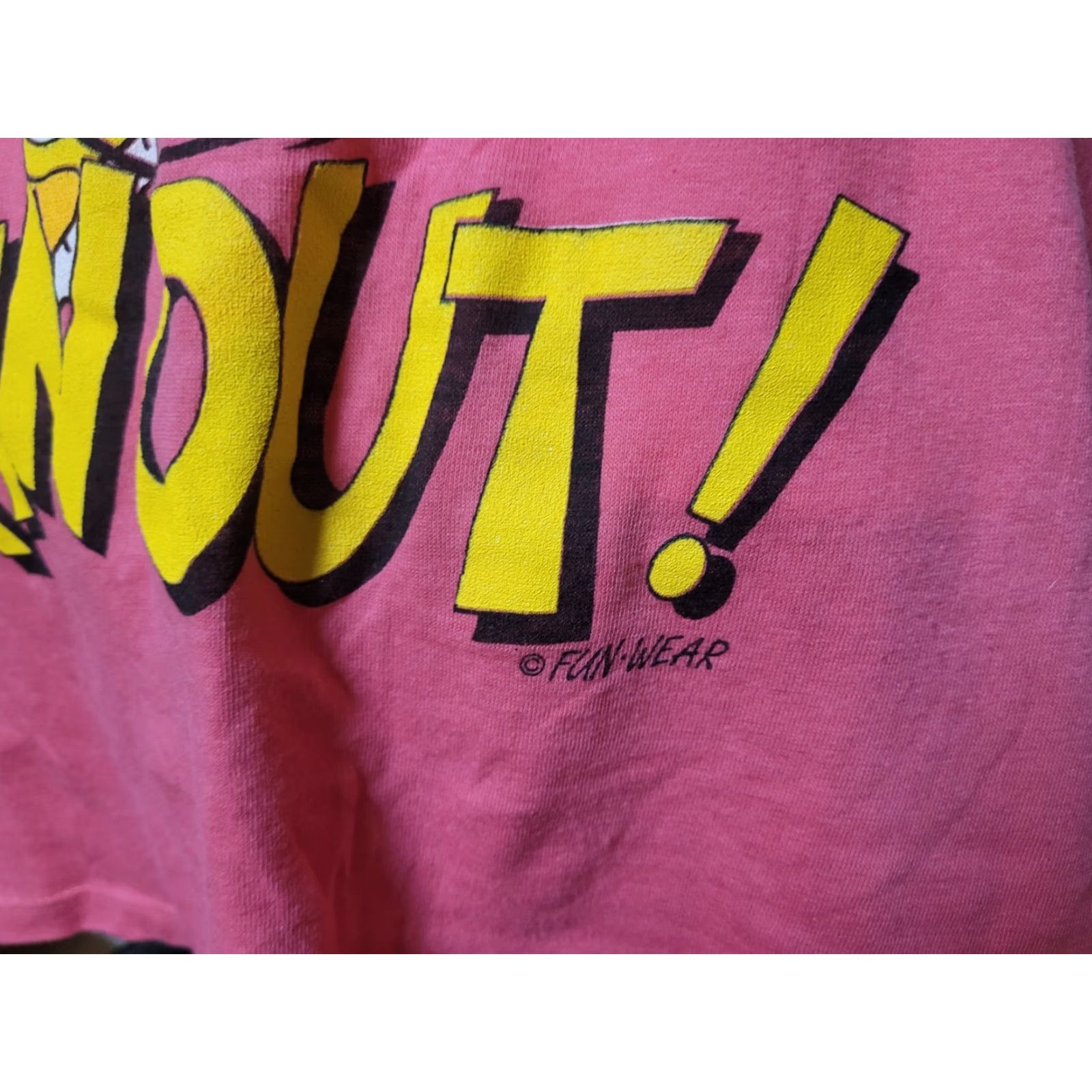 Vintage VTG Funwear My Workout Is Not Workin Out T Shirt 2XL Red Unisex Cartoon Graphic Tee 1990s Size US XXL / EU 58 / 5 - 3 Thumbnail