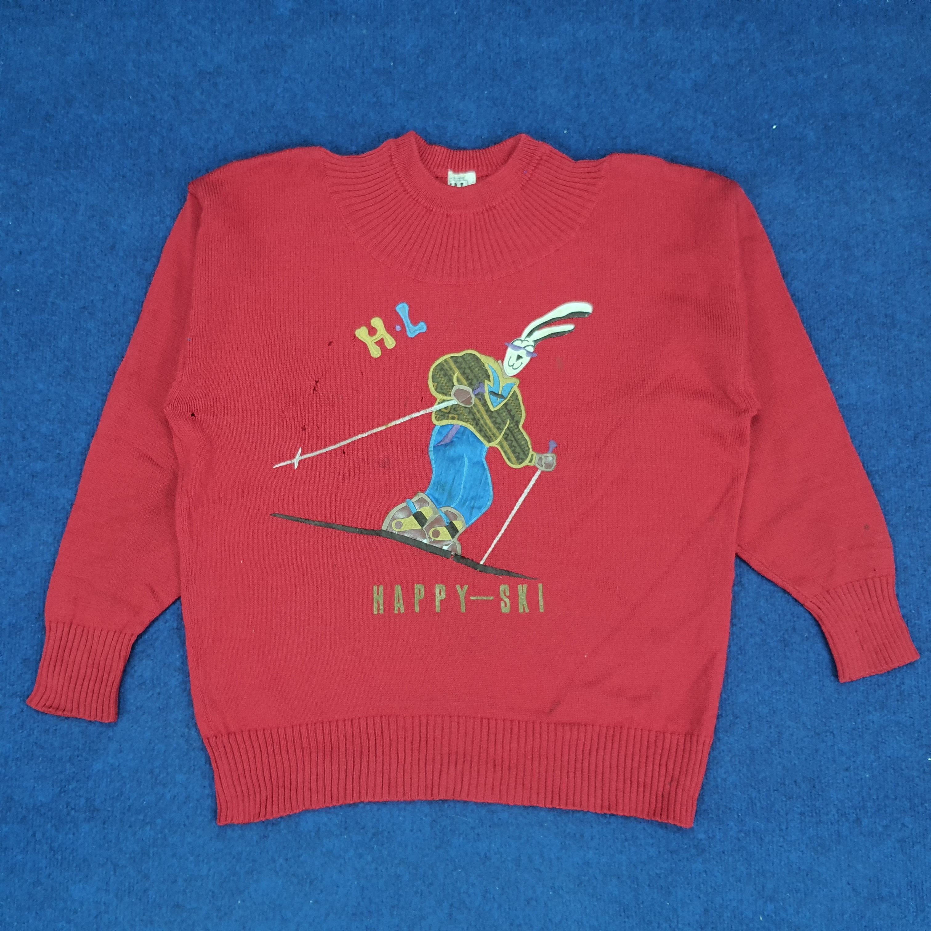 Vintage Vintage Henri Lucchapuis Happy ski Knitwear Size US M / EU 48-50 / 2 - 1 Thumbnail