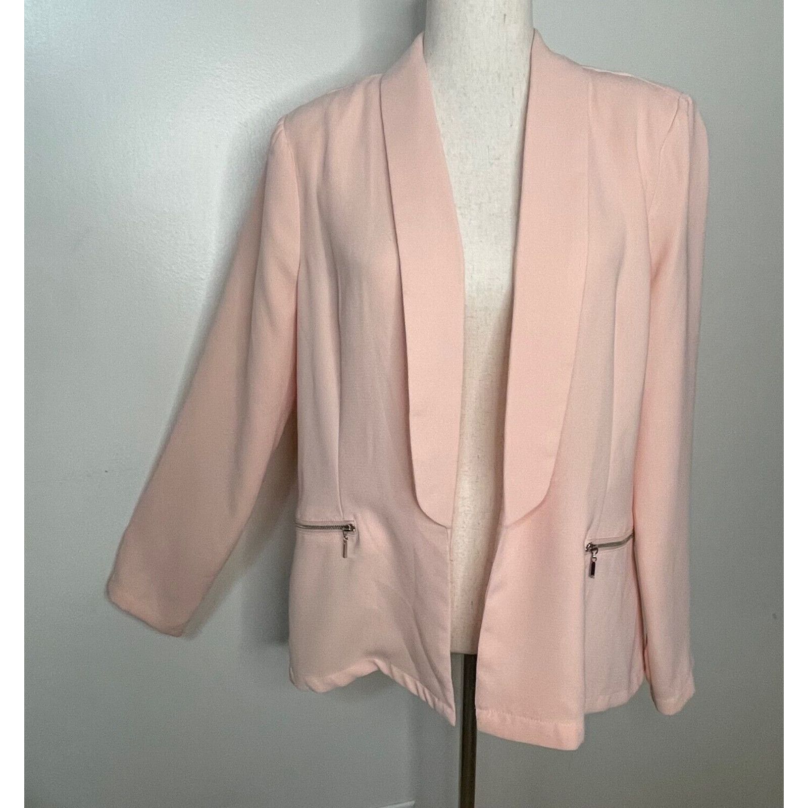 Other JUSTFAB Women's XL Blazer Jacket Open Front Blush PINK Size XL / US 12-14 / IT 48-50 - 1 Thumbnail