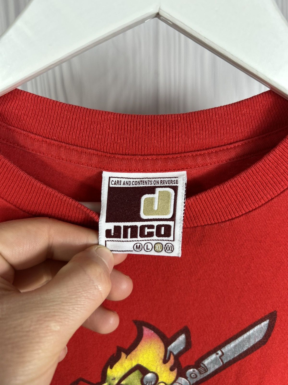 JNCO Rare Vintage 90s JNCO FlameHead T-Shirt Size XL USA Size US XL / EU 56 / 4 - 18 Thumbnail