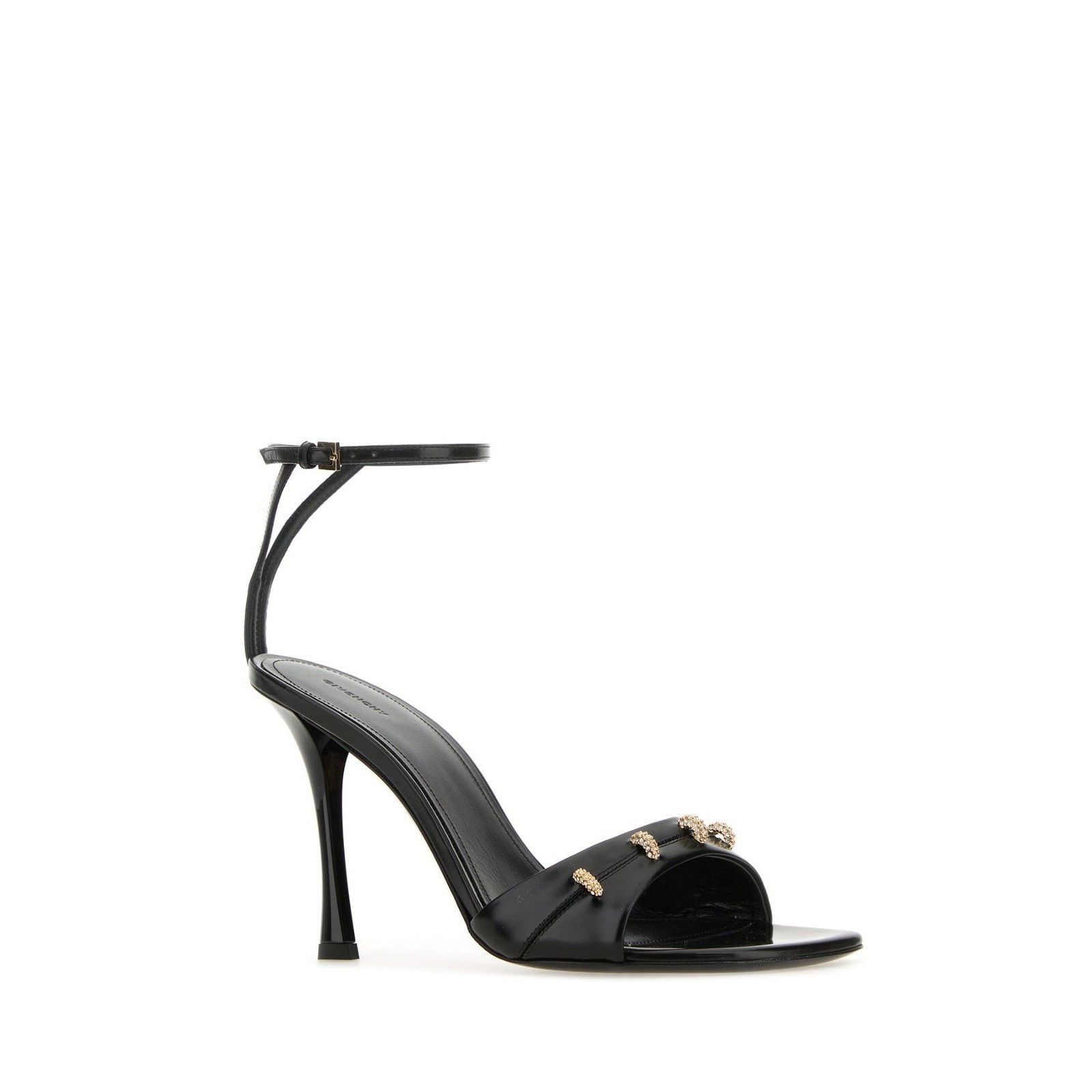Givenchy GIVENCHY Stitch Black Leather 95mm Heel Sandals New & Authen Size US 10 / IT 40 - 2 Thumbnail