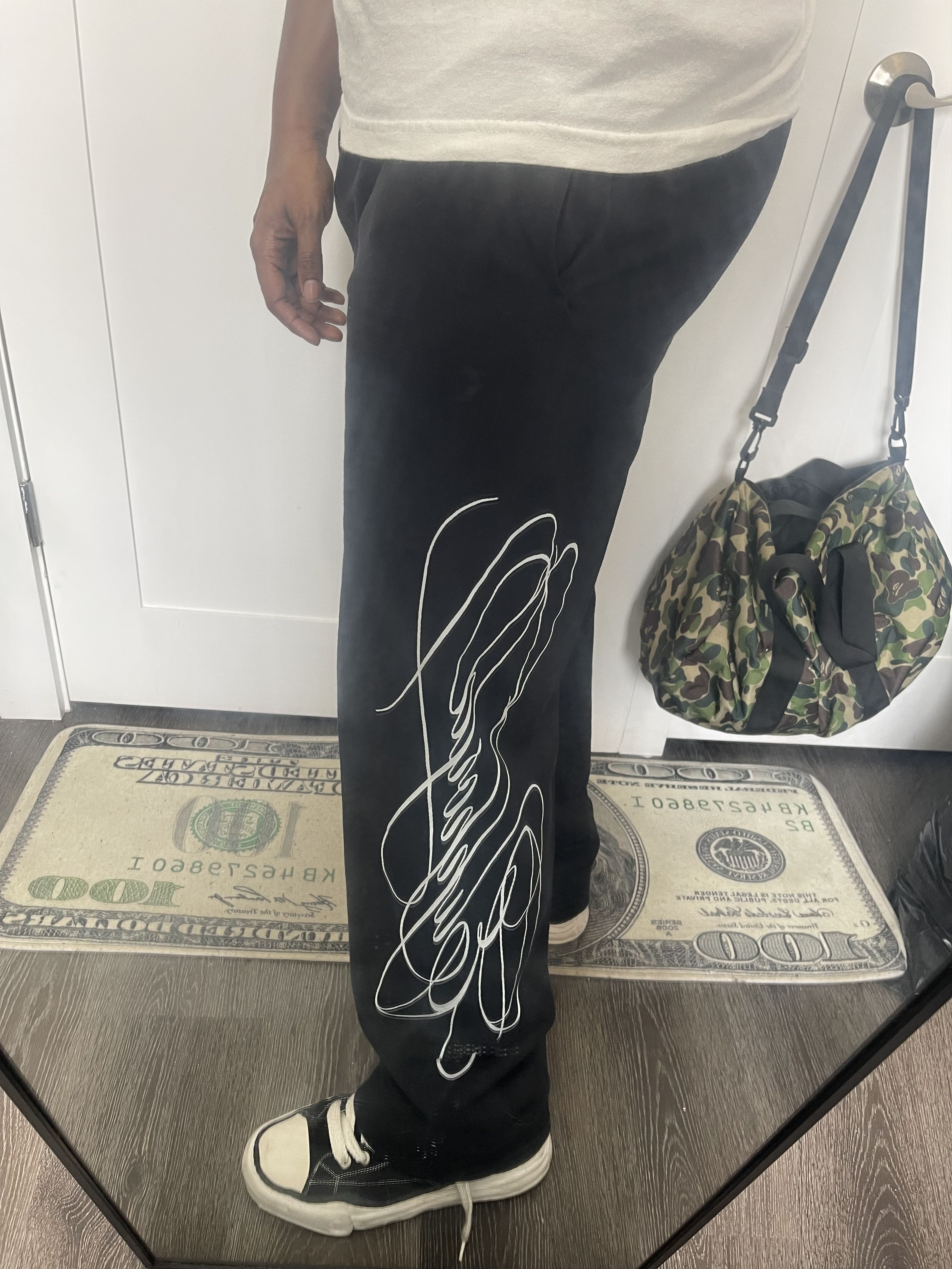 Japanese Brand Black "Euphoria" Sweatpants Size US 38 / EU 54 - 4 Thumbnail