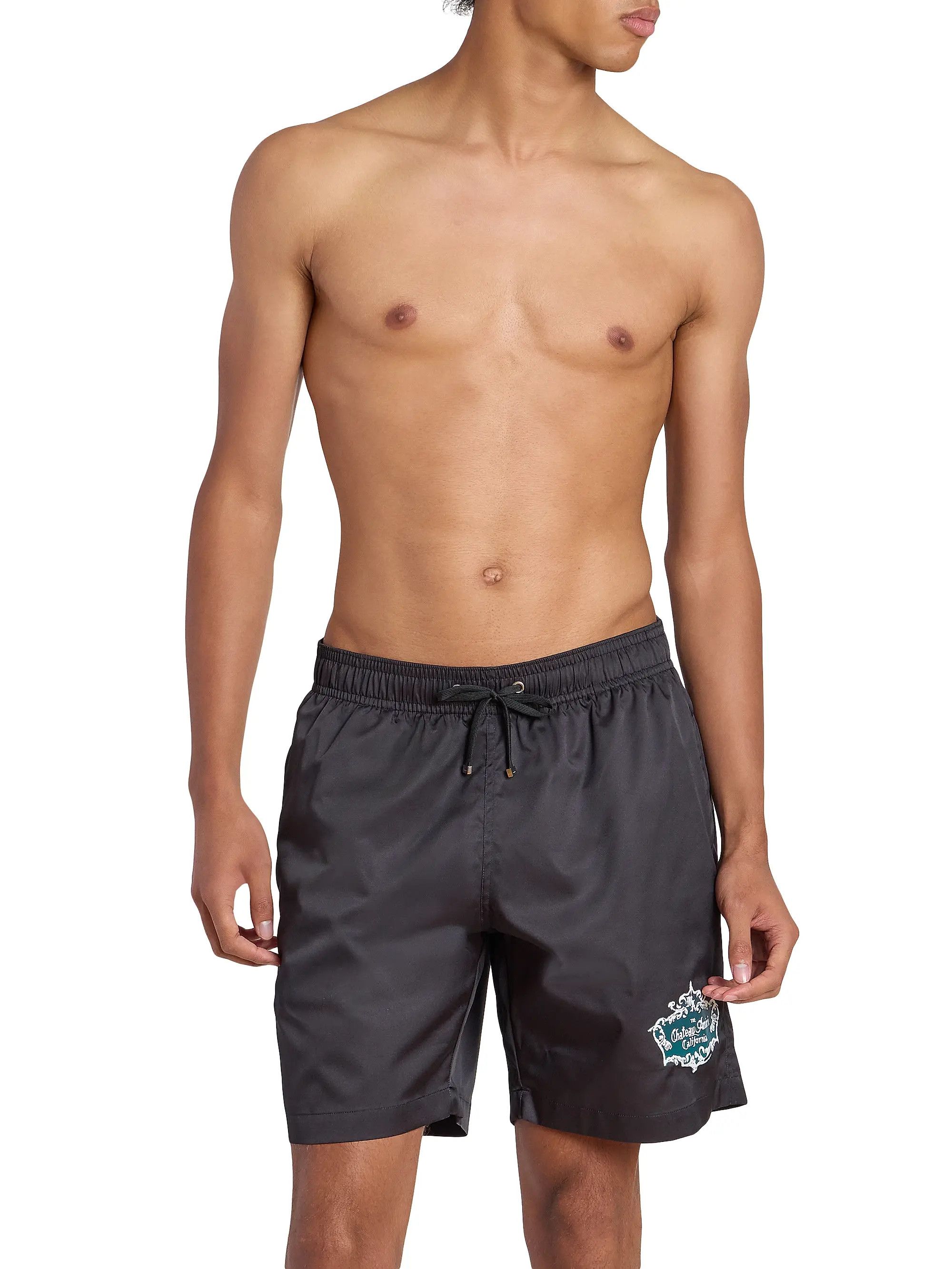 Amiri os11x0526 Chateau Crest Swim Trunks Shorts in Black Size US 32 / EU 48 - 3 Thumbnail