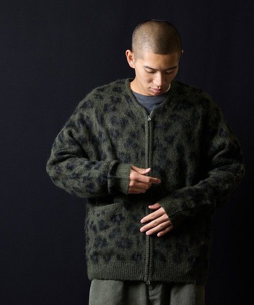 Number (N)ine Number Nine MOHAIR LEOPARD JACQUARD KNIT ZIP CARDIGAN Size 2 Size US M / EU 48-50 / 2 - 3 Thumbnail