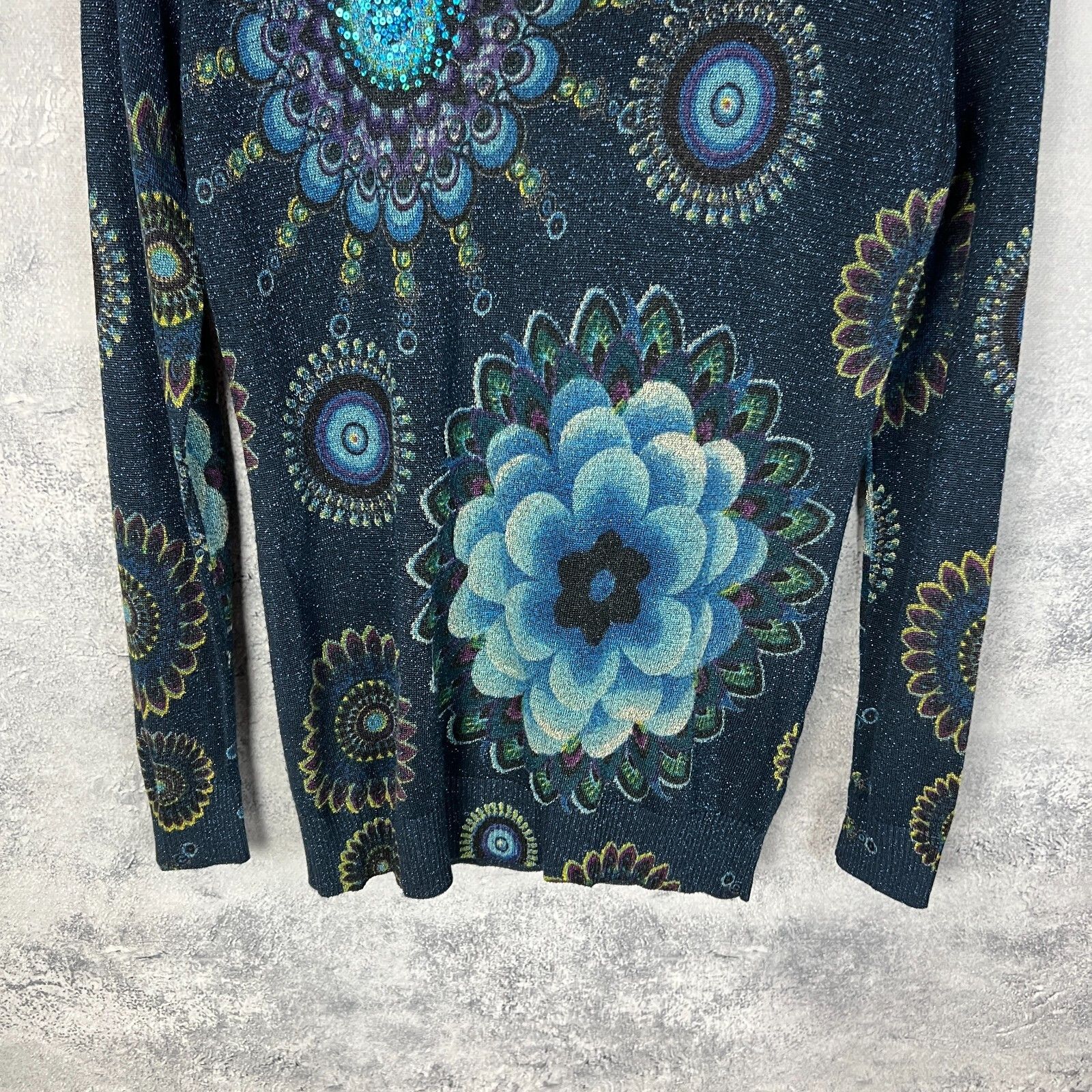 Desigual Desigual Sweater Women's Size S Blue Long Sleeve ` Size S / US 4 / IT 40 - 3 Thumbnail