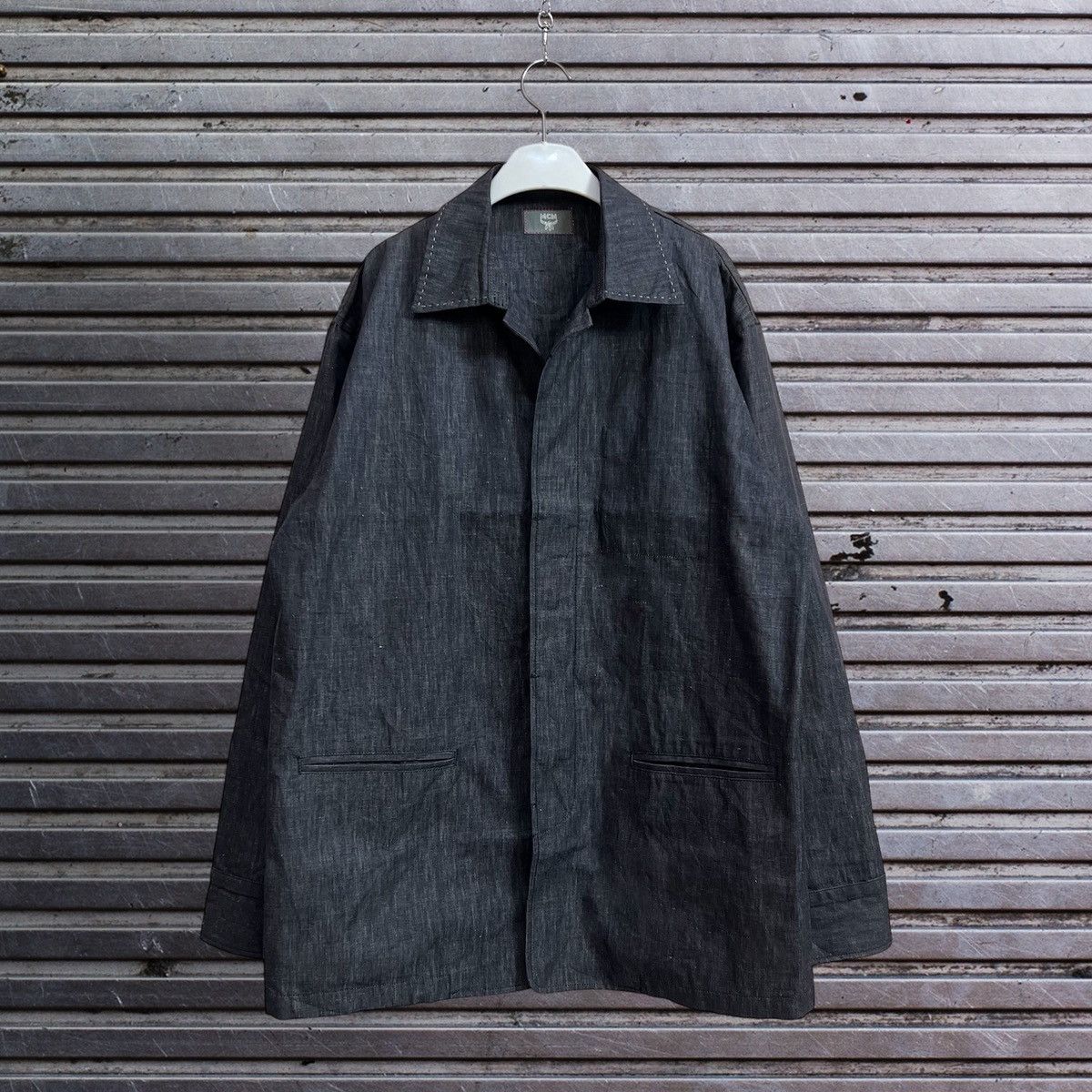 MCM MCM Indigo Cotton Linen Blend Light Chore Jacket Size US L / EU 52-54 / 3 - 1 Thumbnail