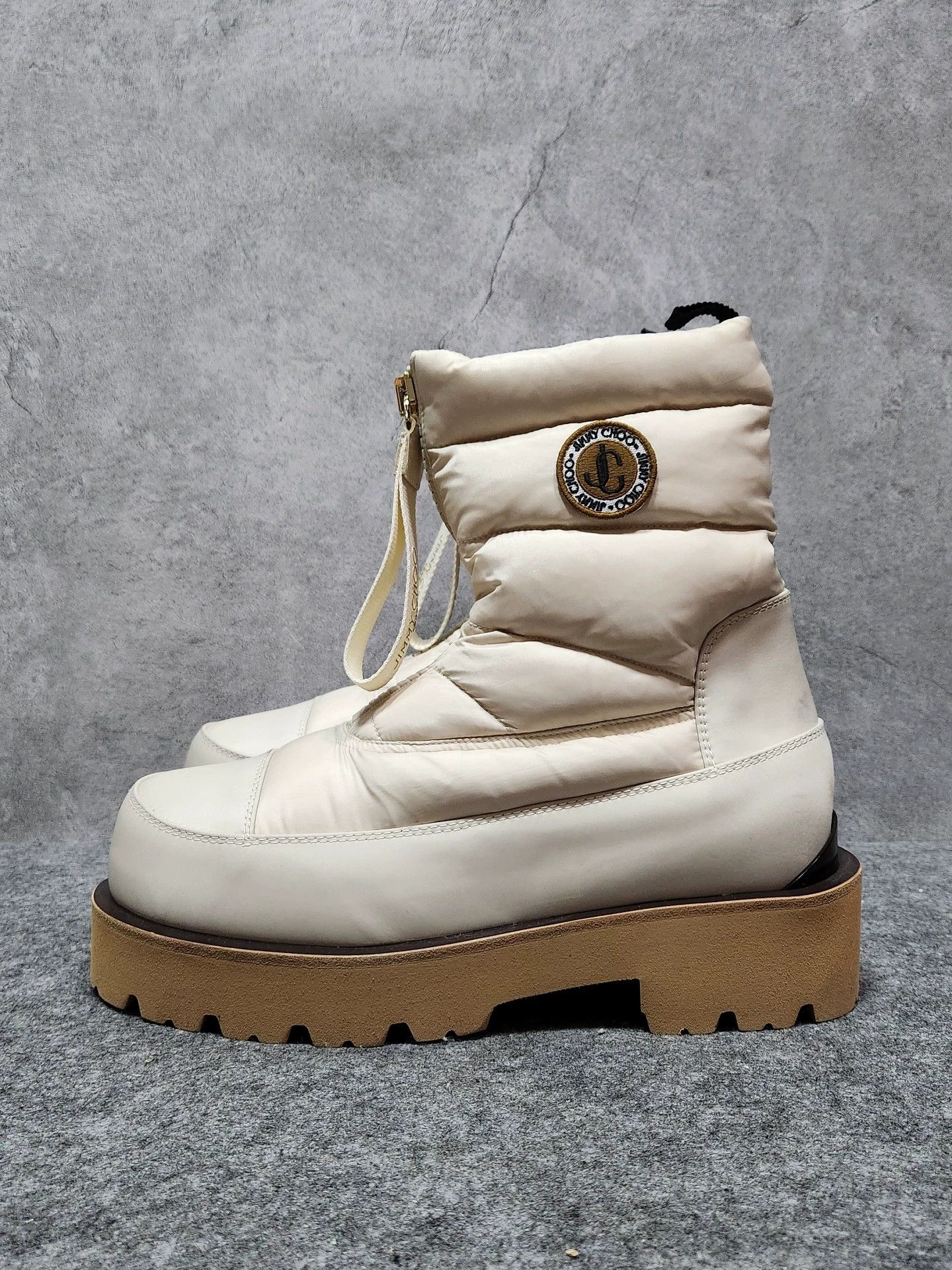 Jimmy Choo JIMMY CHOO Beige Thick-Soled Short Snow Boots Size US 8 / IT 38 - 3 Thumbnail