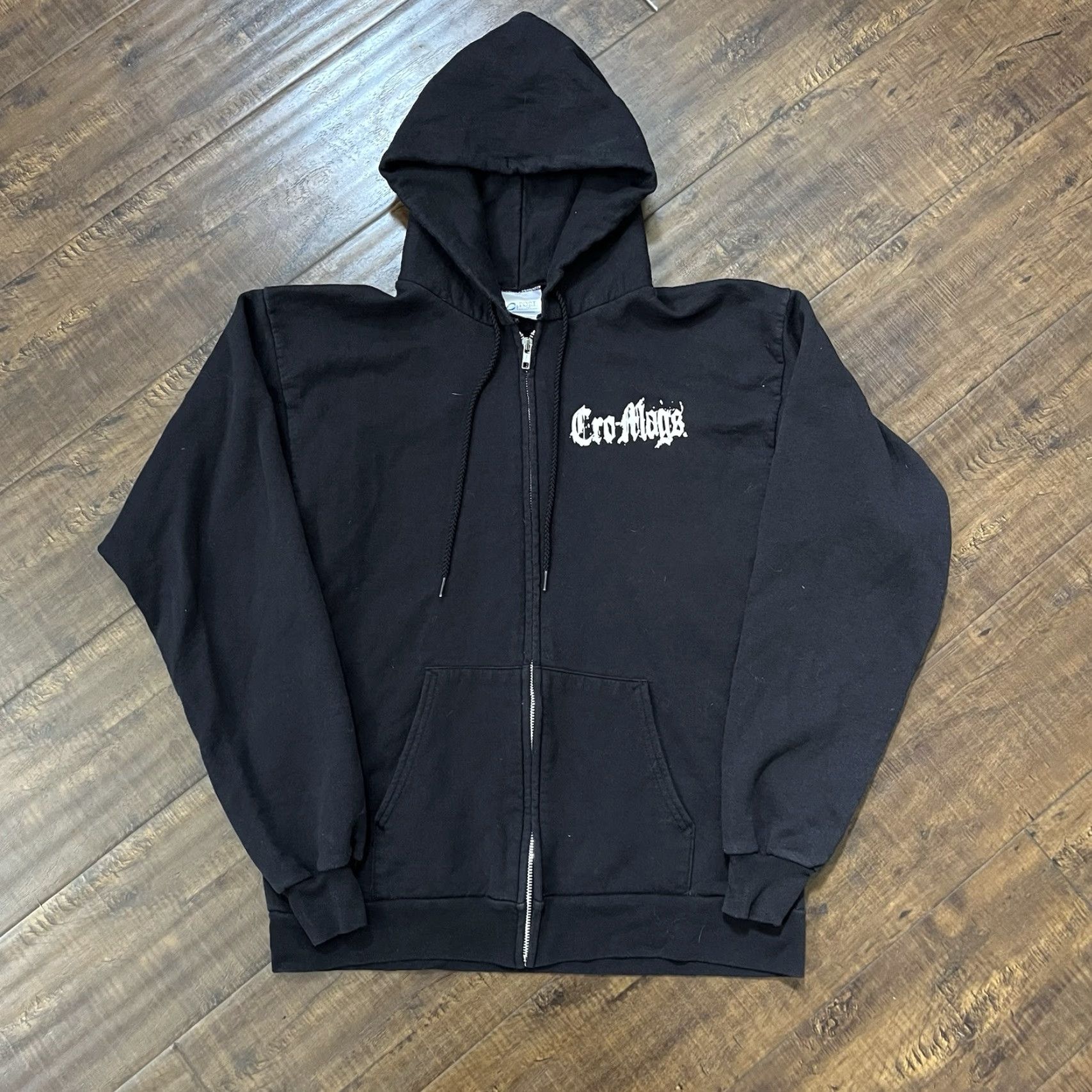 Port & Company VINTAGE Cro-Mags Hoodie Mens Small Black Graphic Print 80s 90s Punk Rock Size US S / EU 44-46 / 1 - 4 Thumbnail