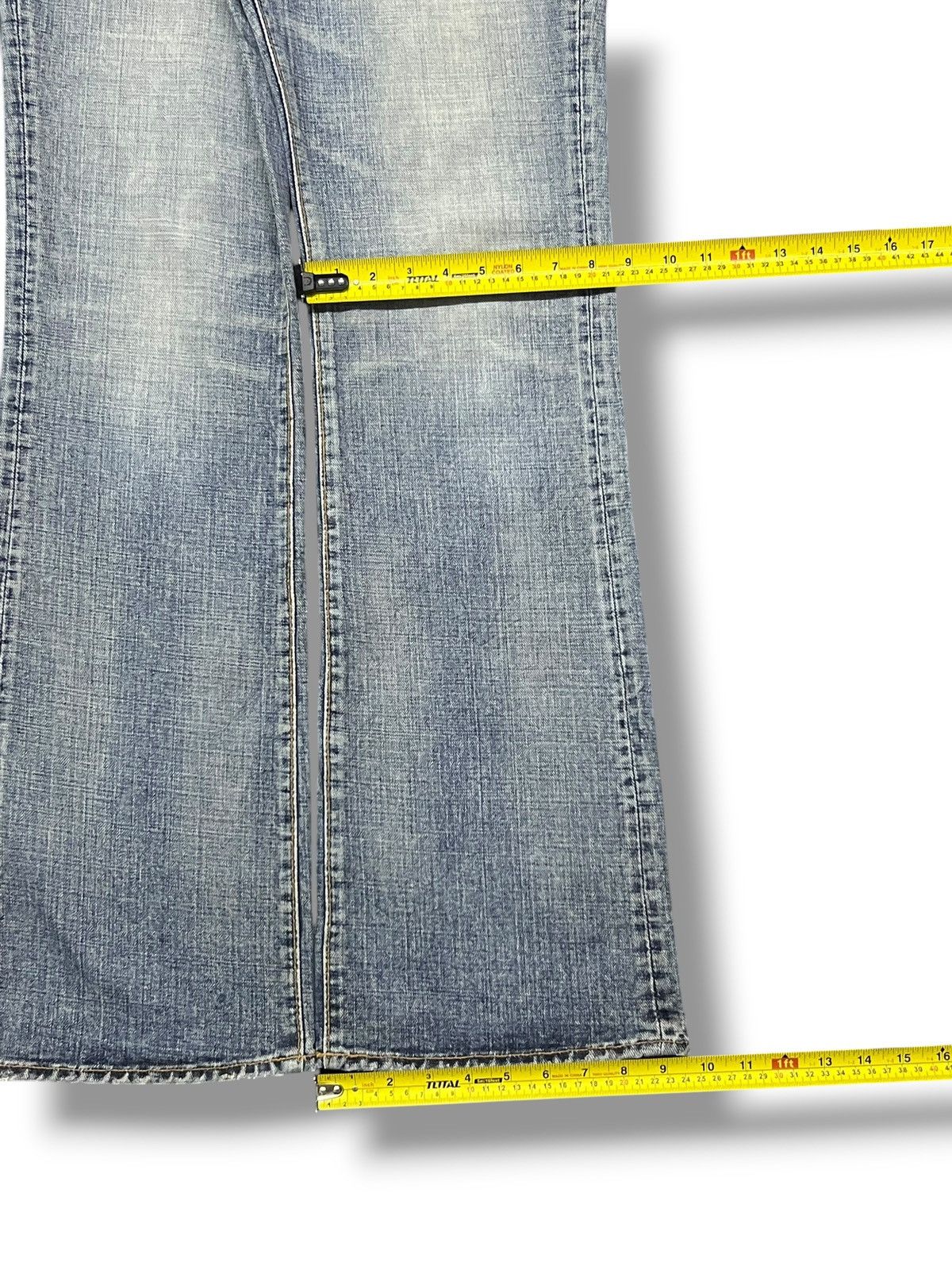Japanese Brand Bootcut Vintage GL Heart Japan - Faded Wash,Distressed Denim Size US 34 / EU 50 - 18 Thumbnail
