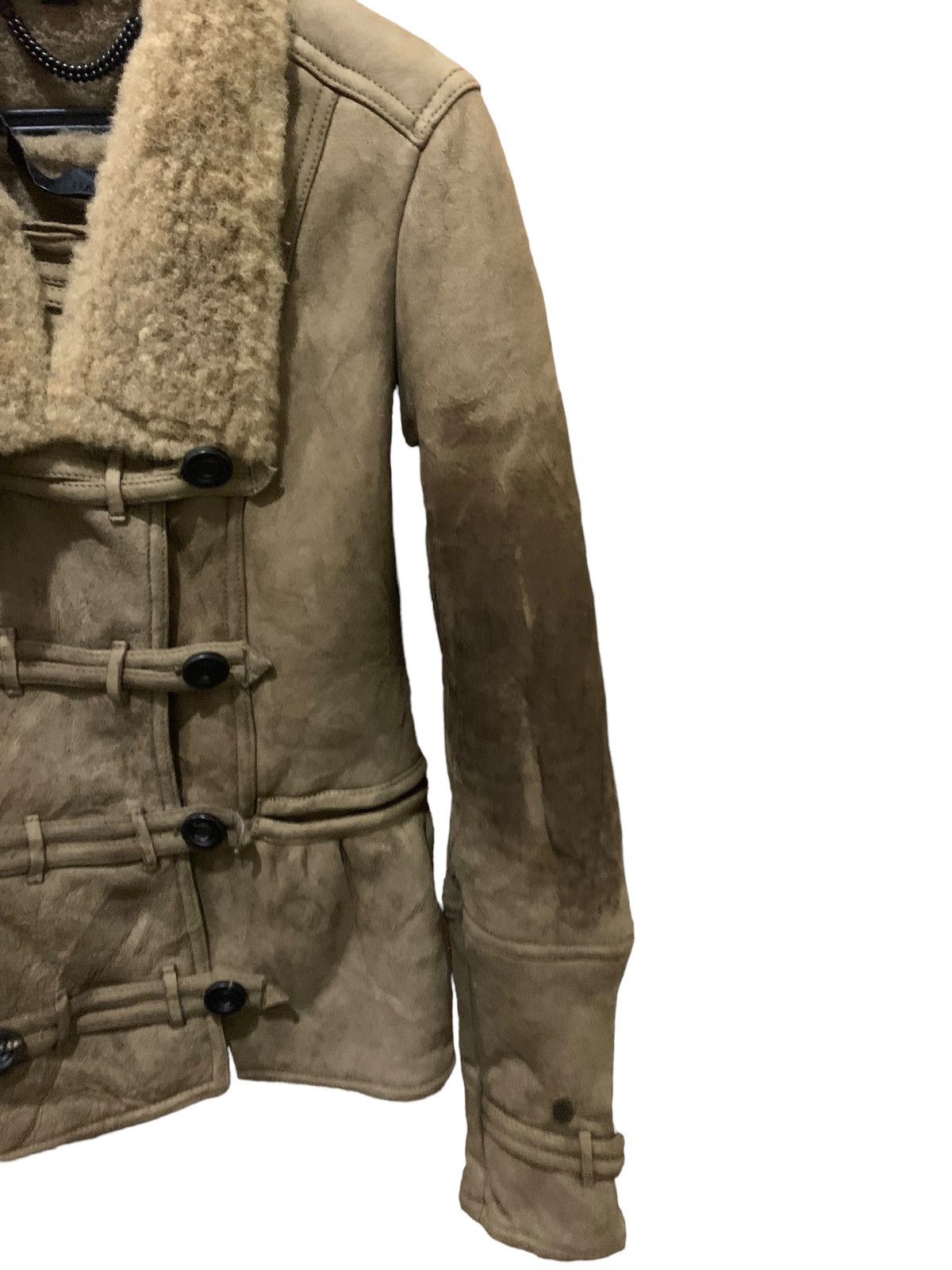 Burberry × Burberry Prorsum Burberry Prorsum Shearling & Suede Peplum Jacket Size S / US 4 / IT 40 - 7 Thumbnail