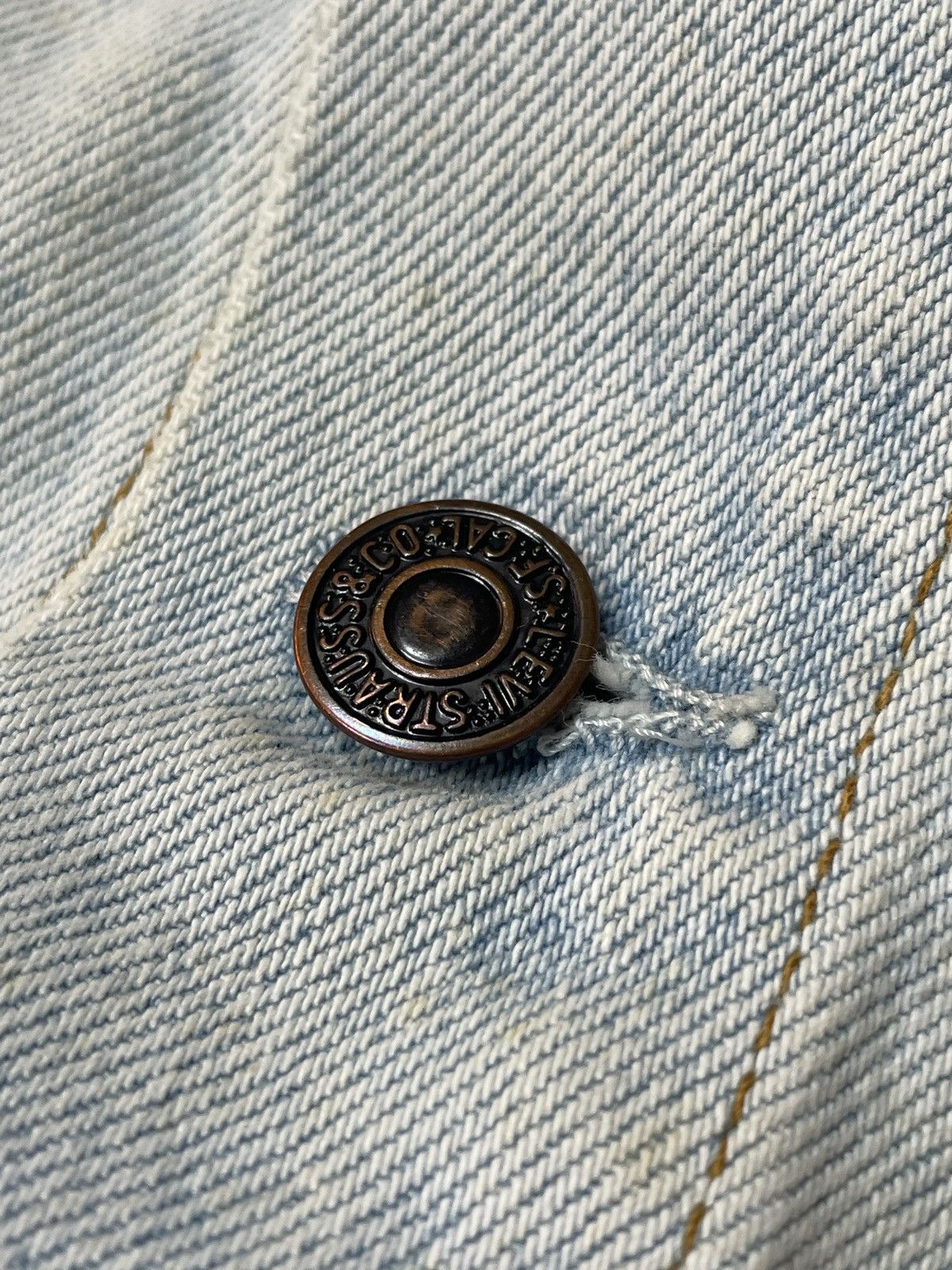 Levi's 🔥Offers🔥Levis Vintage Y2K Denim Jacket Rare Baby Blue Size XS / US 0-2 / IT 36-38 - 4 Thumbnail