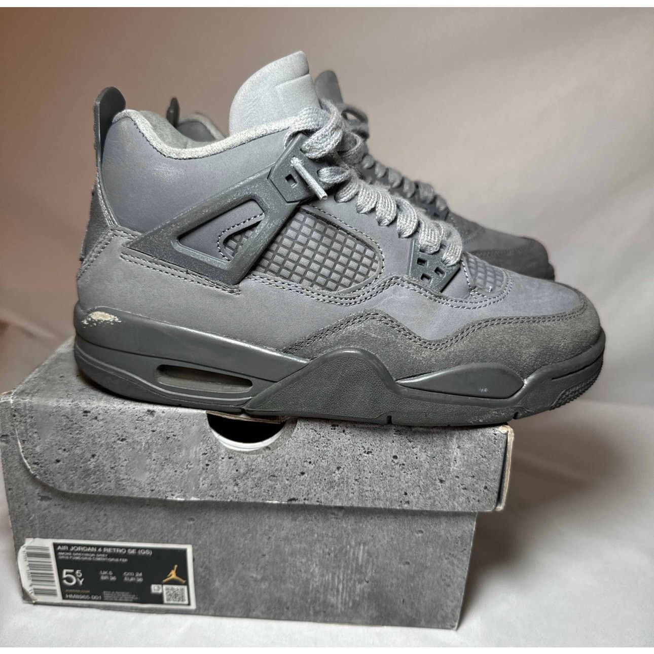Jordan Brand × Nike Size 5.5 - Air Jordan 4 Retro SE GS Wet Cement Men's Shoes Size US 5.5 / EU 38 - 1 Thumbnail