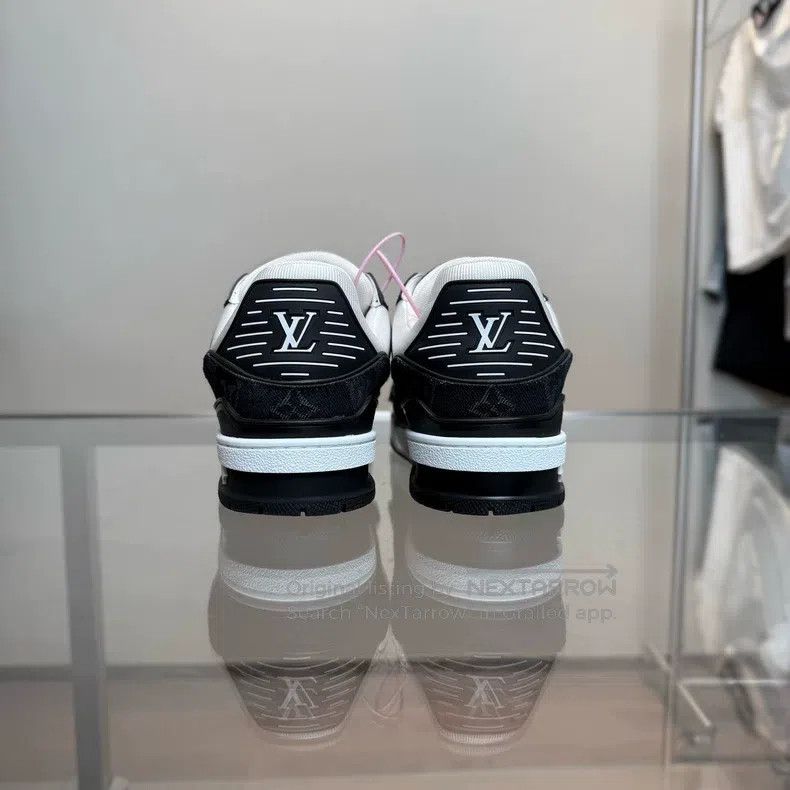 Louis Vuitton Louis Vuitton Trainer Black and White Denim shoes Size US 6 / EU 39 - 7 Thumbnail