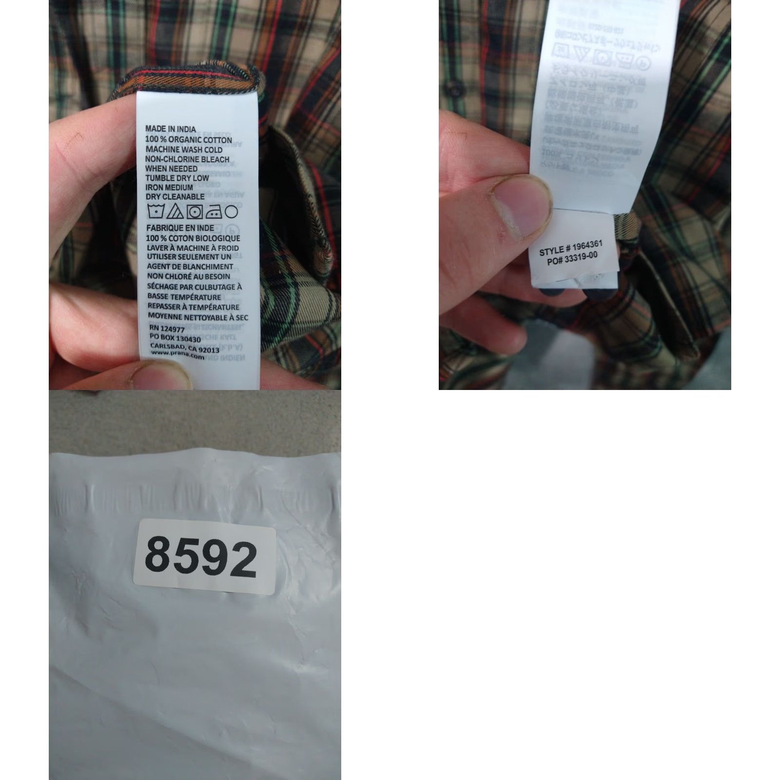 Prana PrAna Shirt Mens Small Plaid Los Feliz Flannel Long Sleeve Button Up Lot of 3 Size US S / EU 44-46 / 1 - 8 Thumbnail