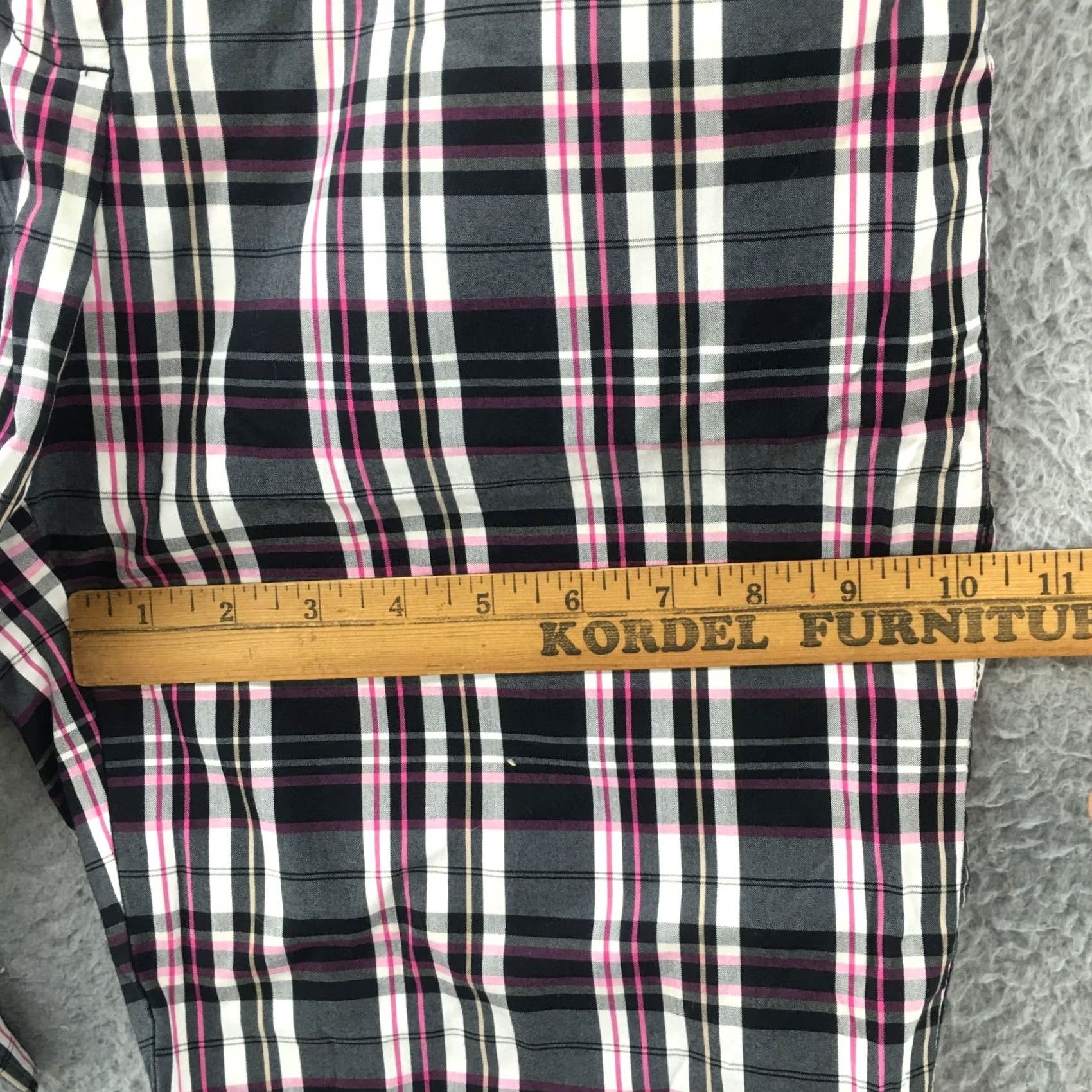 Anne Klein Anne Klein Sport Plaid Shorts Womens 6 Multicolor Cotton Blend Zip Fly Size 28" / US 6 / IT 42 - 5 Thumbnail