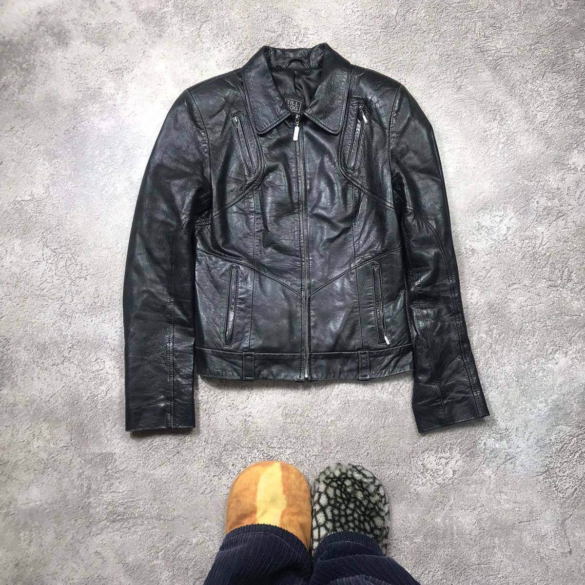 Vintage Vintage Y2K Black Biker Leather Jacket Grunge Streetwear M Size M / US 6-8 / IT 42-44 - 1 Thumbnail