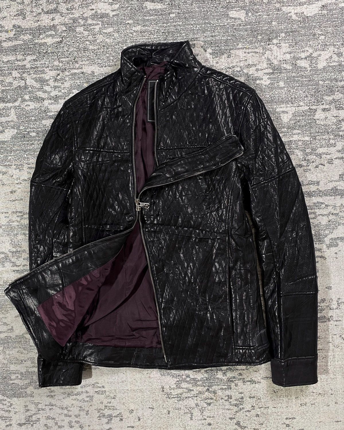 Issey Miyake Archive Tete Homme Hysteric Asymmetric Lamb Skin Lgb Ifsix Size US M / EU 48-50 / 2 - 2 Thumbnail