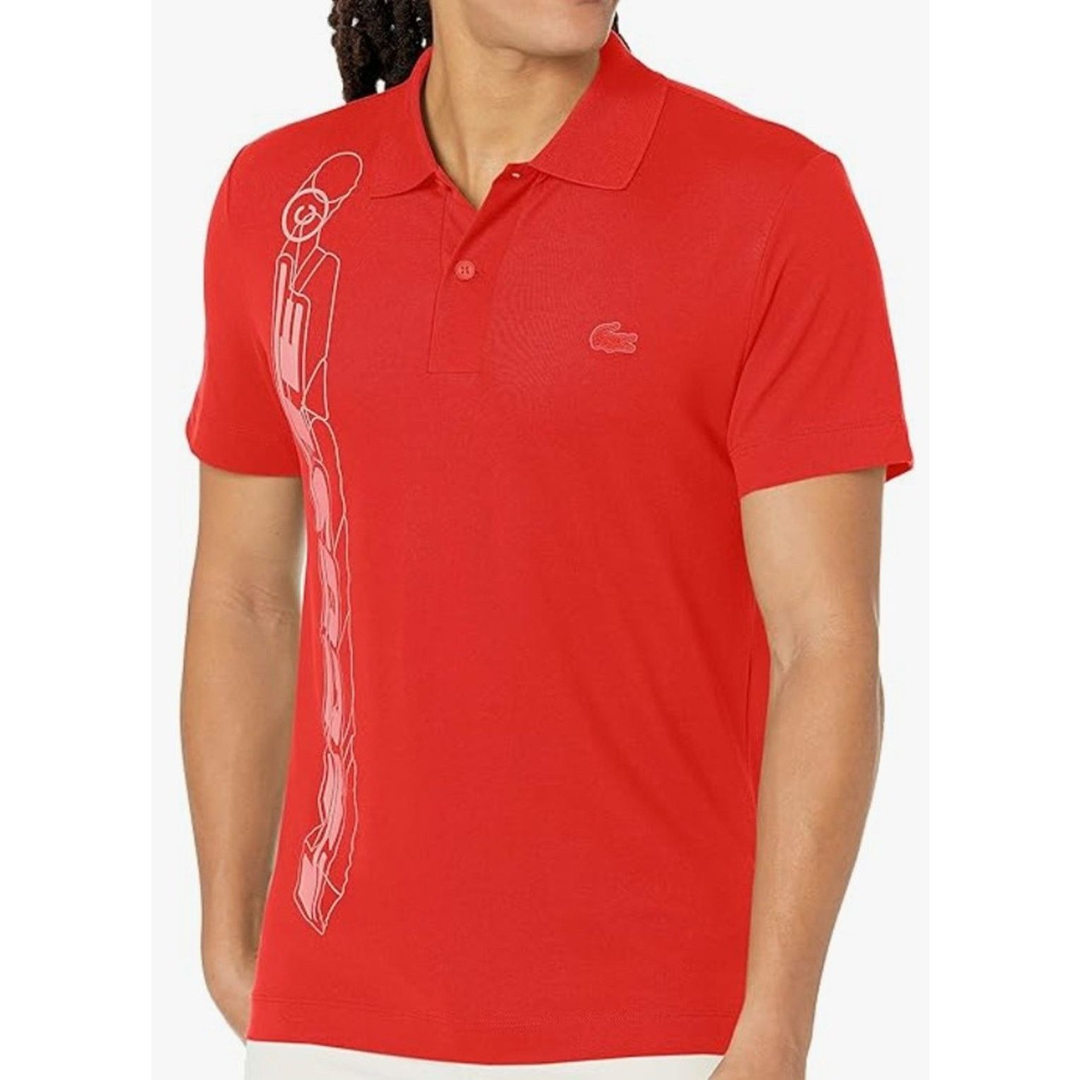 Lacoste Lacoste Men's Short Sleeve Regular Fit Pique Graphic Polo L Size US L / EU 52-54 / 3 - 1 Thumbnail