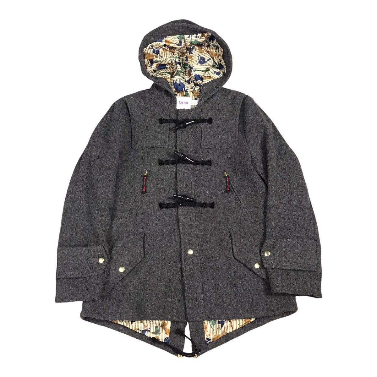 NE-NET BY ISSEY MIYAKE WOOL DUFFEL STYLE DESIGN JACKET