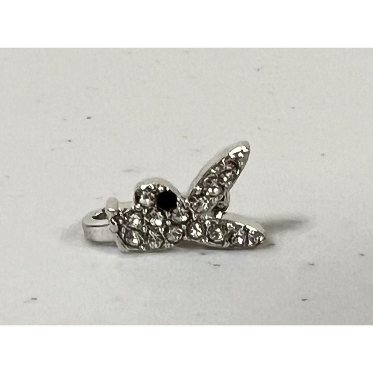 Jewelry × Playboi Carti × Playboy Playboy Silver Diamond Bunny Nose Clip Ring Earring Jewelry🖤 Size ONE SIZE - 1 Thumbnail