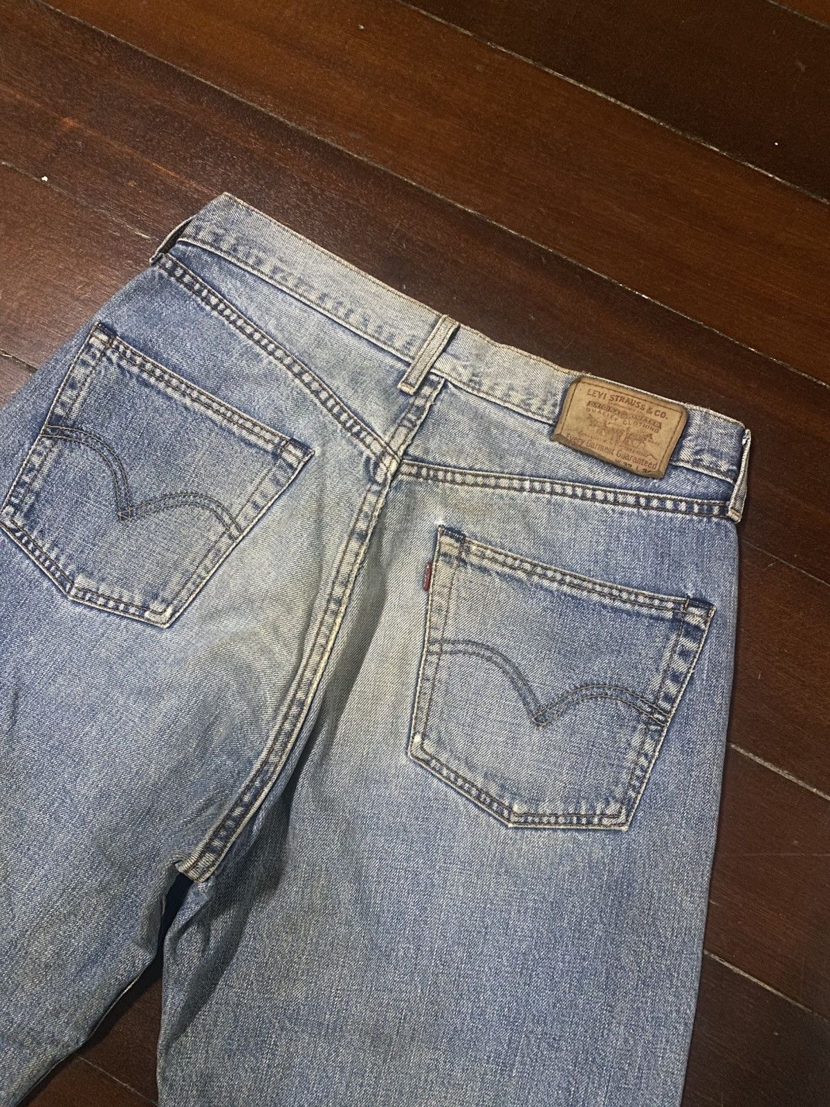 Levi's Vintage y2k Levis 504 Selvedge Distressed baggy wide Denim Size US 32 / EU 48 - 17 Thumbnail