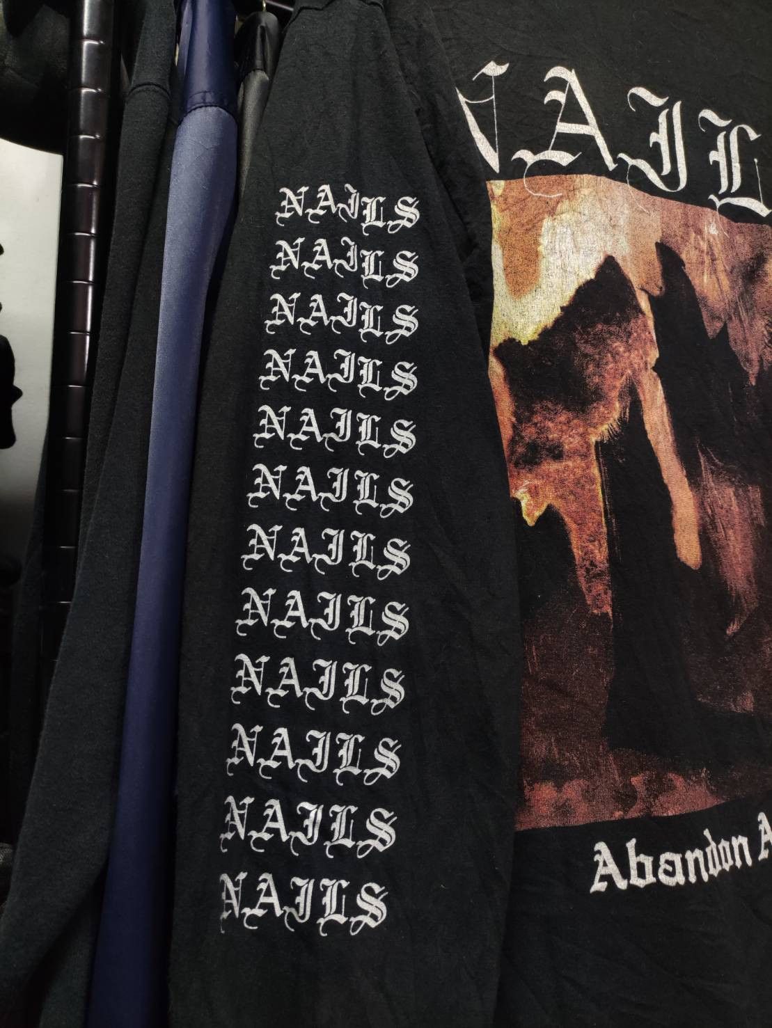 Band Tees Vtg Nails Band " Abandon all Life " Album Promo T-Shirt Size US L / EU 52-54 / 3 - 9 Thumbnail
