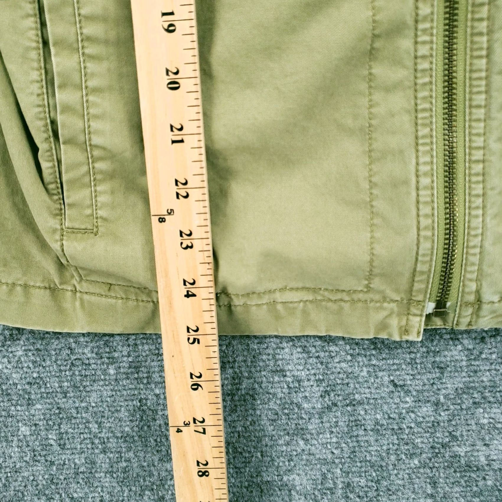 J.Crew J.CREW Jacket Women XS Green Cotton Pocket Utility Field Coat Full Zip Mock Neck Size XS / US 0-2 / IT 36-38 - 5 Thumbnail