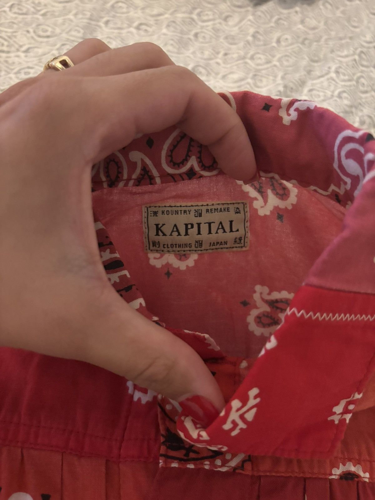 Japanese Brand × Kapital Kapital Paisley Red Bandana Button Up Shirt Size S / US 4 / IT 40 - 2 Thumbnail