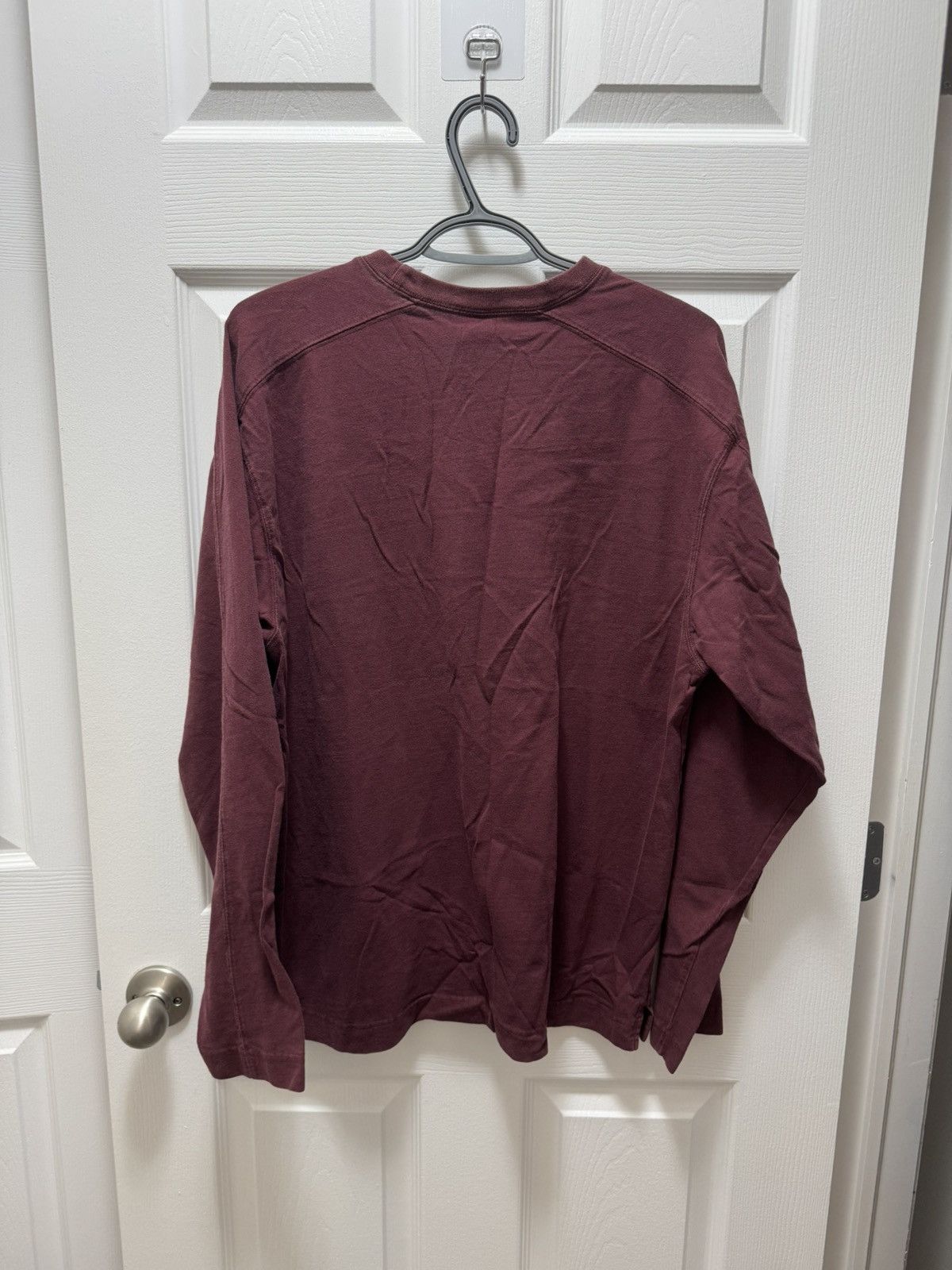 Gap Gap Vintage 90s Long Sleeve Burgaudy Blue Stripe Size US L / EU 52-54 / 3 - 3 Thumbnail
