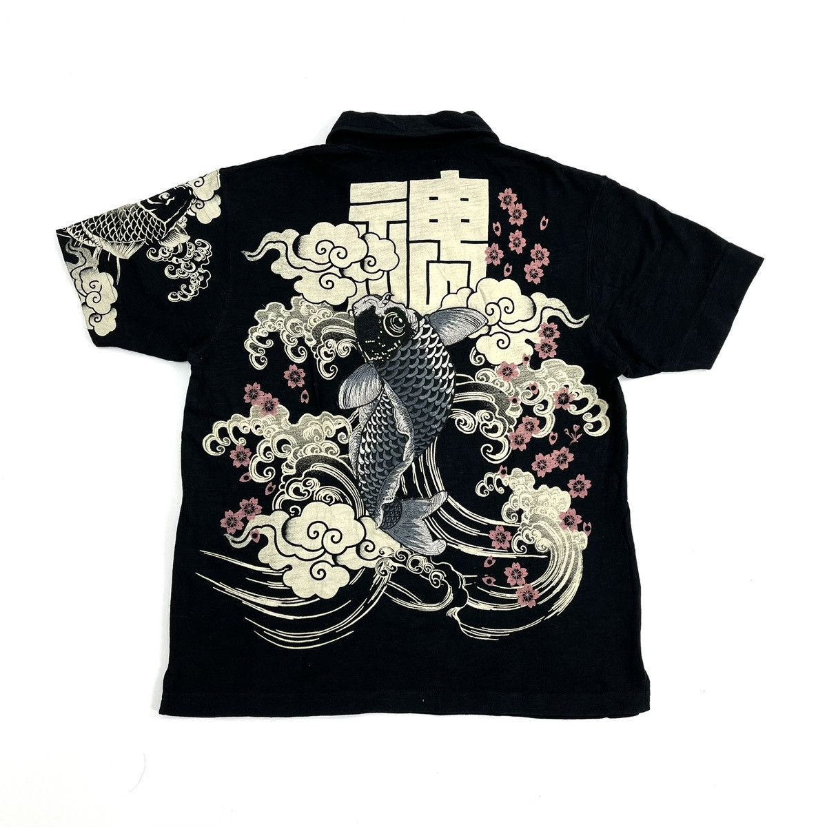 Bullet Noise Vintage Karakuri Tamashii Koi Japanese Polo Shirt Ed Hardy Size US L / EU 52-54 / 3 - 2 Thumbnail