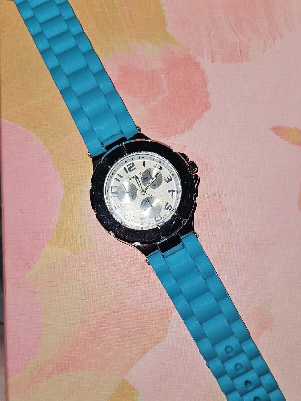 Other Turquoise Silicone Strap Sport Watch Size ONE SIZE - 1 Thumbnail