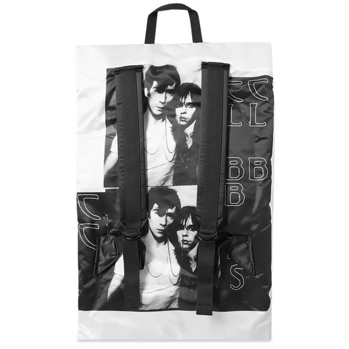 Raf Simons x Eastpak silver Punk Poster print backpack