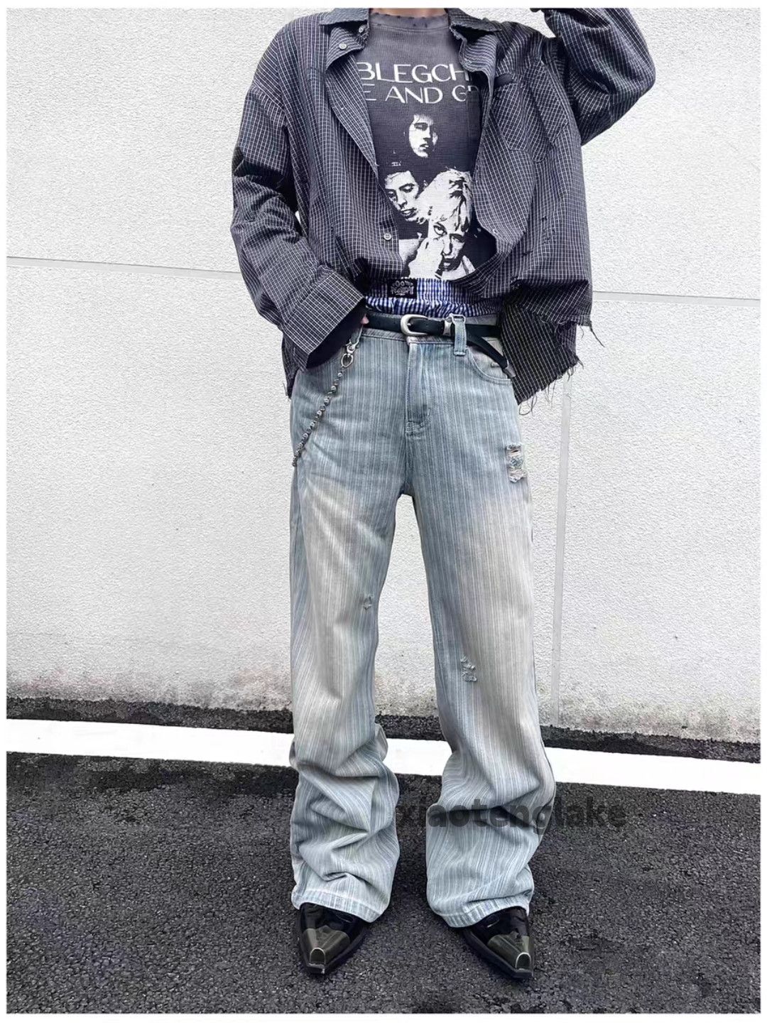 Japanese Brand Outdoor utility punk yuppie grunge ripped work jeans Size US 30 / EU 46 - 2 Thumbnail