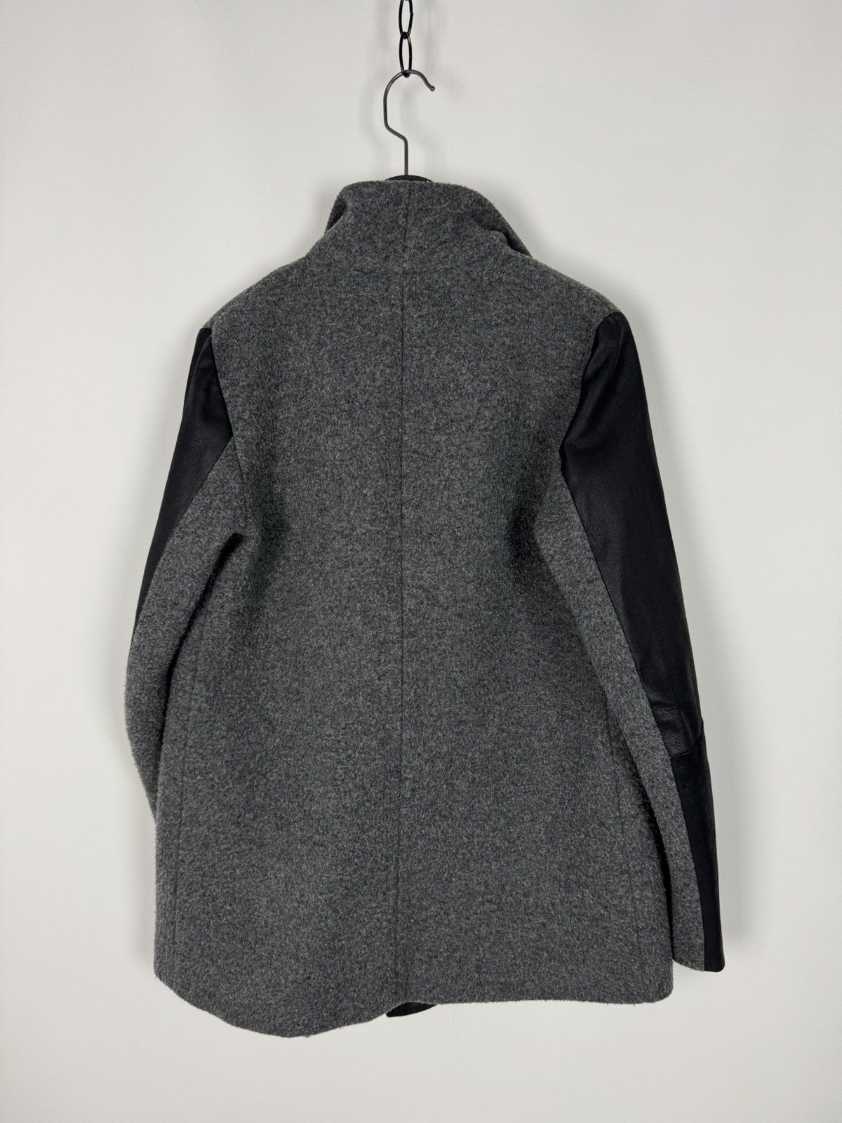 Theory Theory Naomo Leather Sleeve Felt Coat Jacket Size S / US 4 / IT 40 - 12 Thumbnail