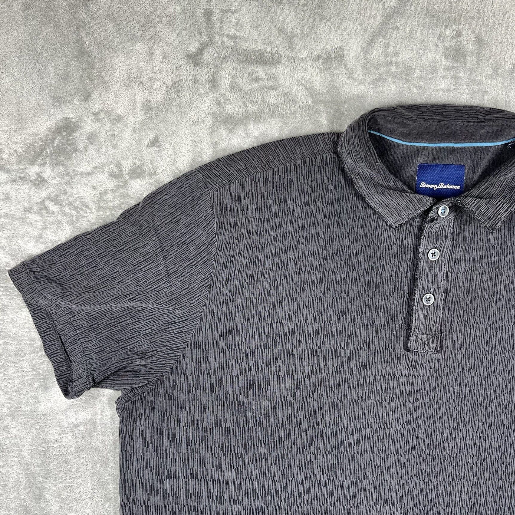 Tommy Bahama Tommy Bahama Polo Shirt Men XXL Dark Gray Short Sleeve Beach Casual Modal Polyester Logo Regular Fit Shirt Size US XXL / EU 58 / 5 - 2 Thumbnail