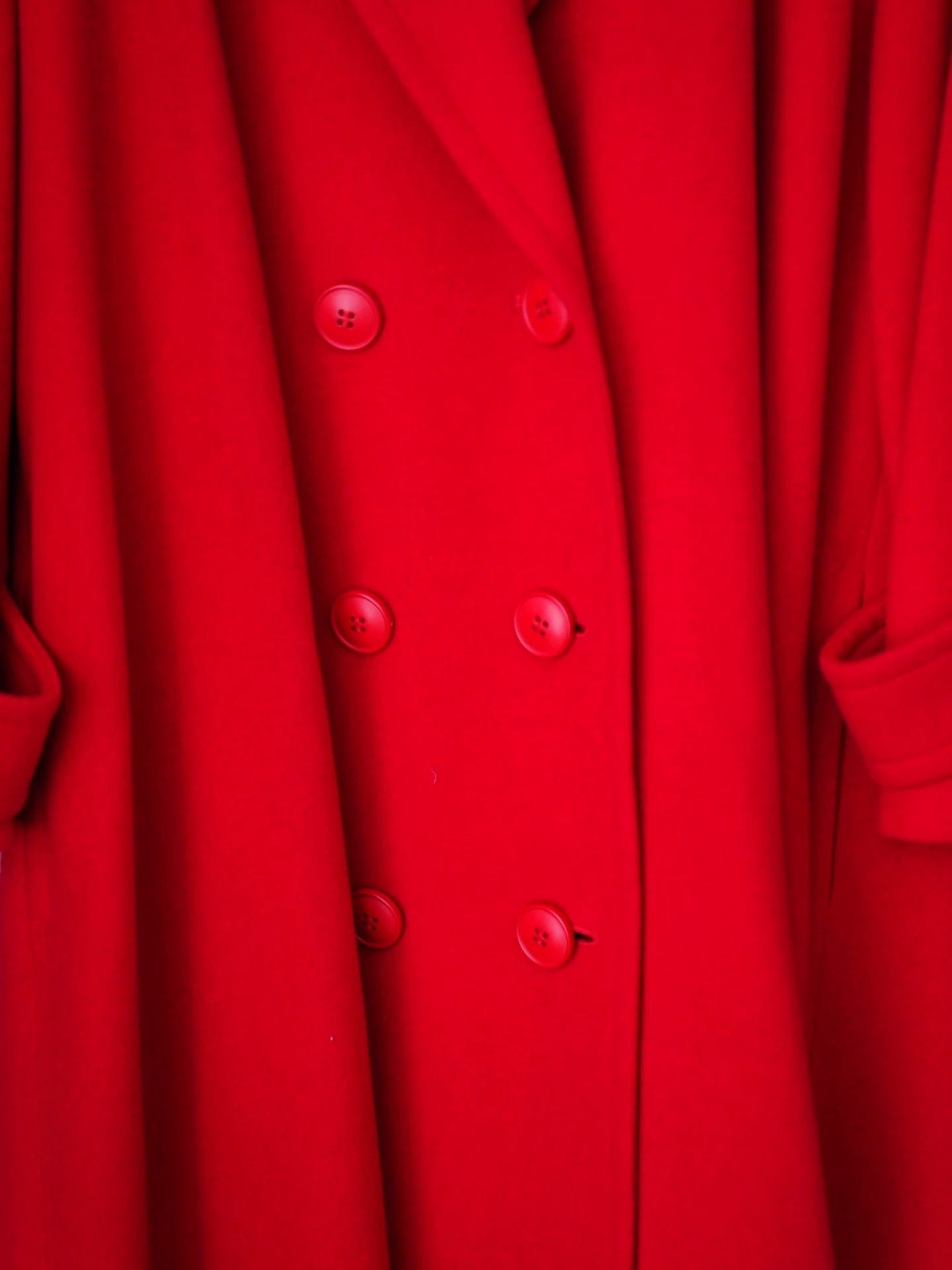 Givenchy Givenchy Vintage Crimson Red Oversized Wool Overcoat Umbrella Hem Size M / US 6-8 / IT 42-44 - 7 Thumbnail
