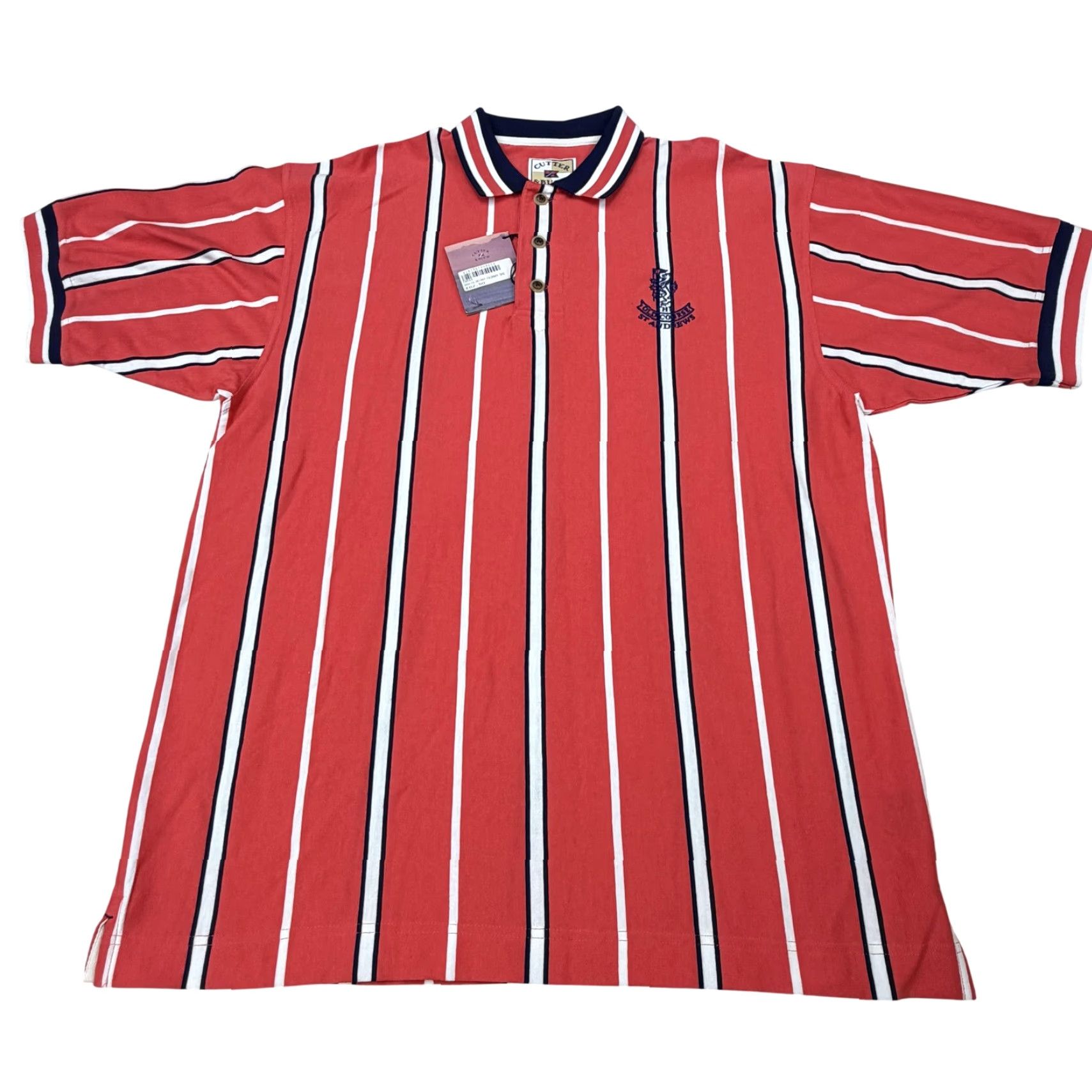 Cutter & Buck Cutter & Buck Old Course St Andrews Polo Shirt Mens XL Red Stripe Golf Casual Size US XL / EU 56 / 4 - 2 Thumbnail