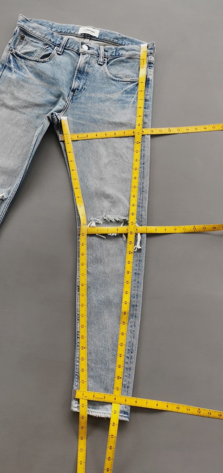 monkey time Monkey Time Japan Selvedge Rocker Distressed Jeans Size US 31 - 12 Thumbnail