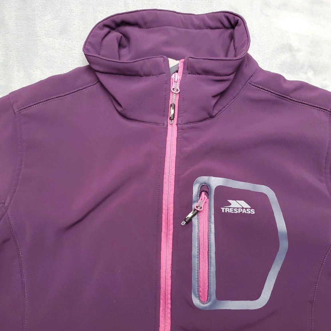Vintage Trespass Jacket Women XL Purple Softshell Performance Fleece Lined Outdoor Gorp Size XL / US 12-14 / IT 48-50 - 4 Thumbnail
