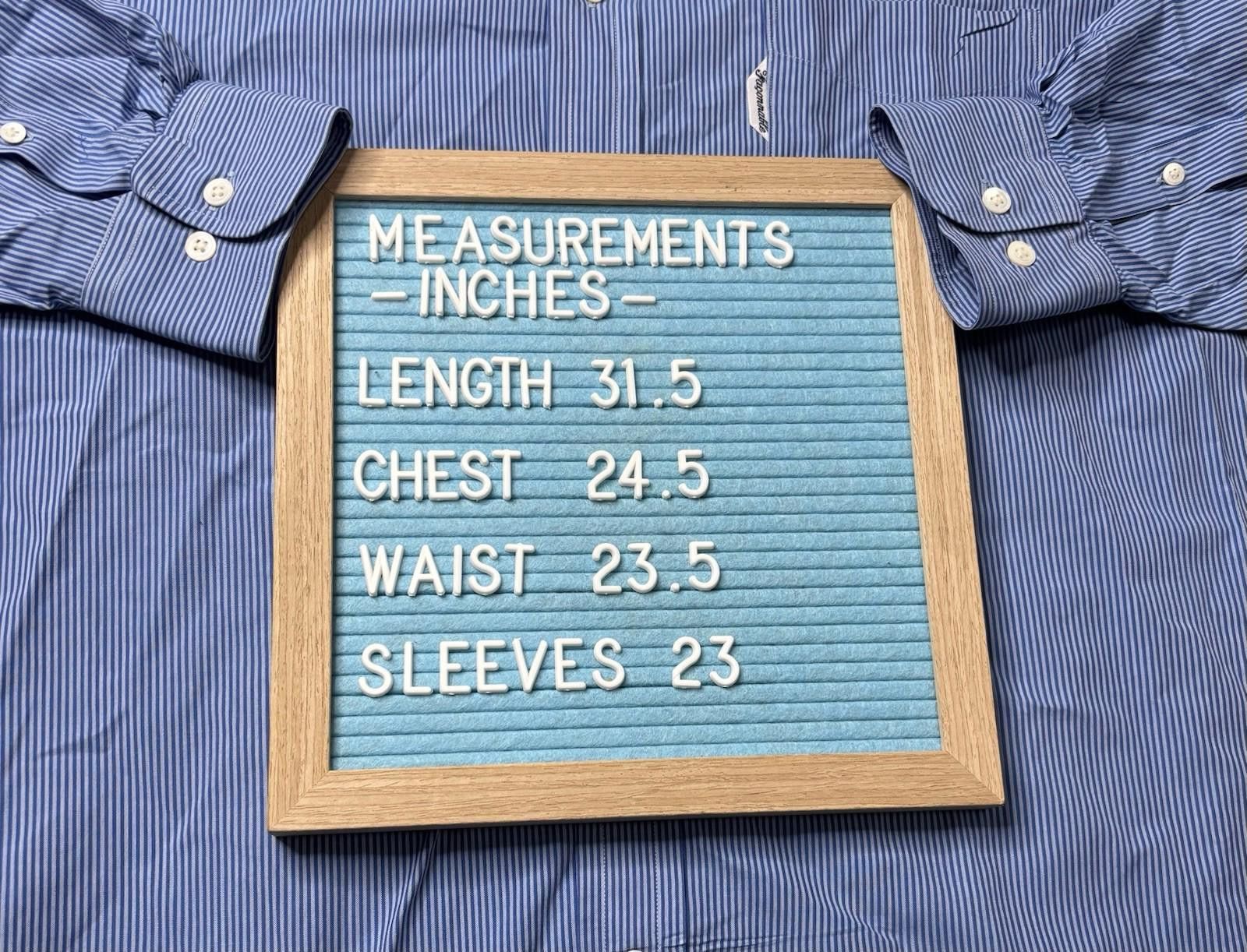 Faconnable Faconnable Shirt Men's 5/ 16.5L Striped Blue USA Made Size US XXL / EU 58 / 5 - 9 Thumbnail