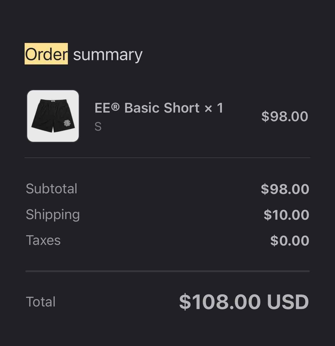 Eric Emanuel Eric Emanuel EE Basic Short “Black / Gray / White” (S) Size US 30 / EU 46 - 8 Thumbnail