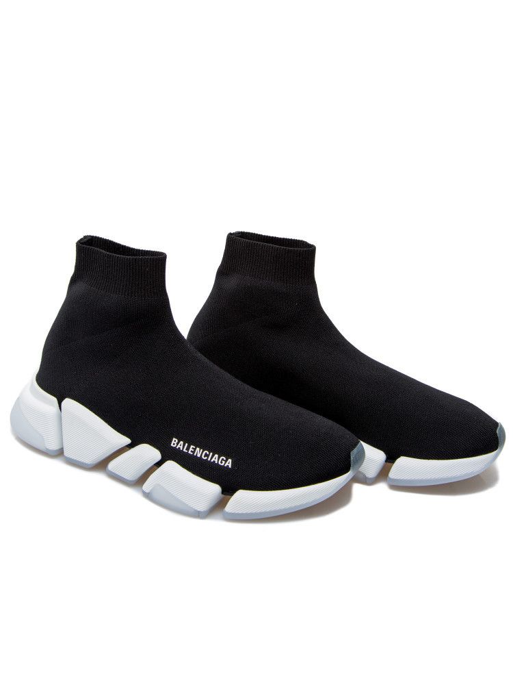 Balenciaga o1mt1gz1024 Speed 2.0 Clear Sole Recycled Knit Sneaker Black Size US 10 / EU 43 - 2 Thumbnail